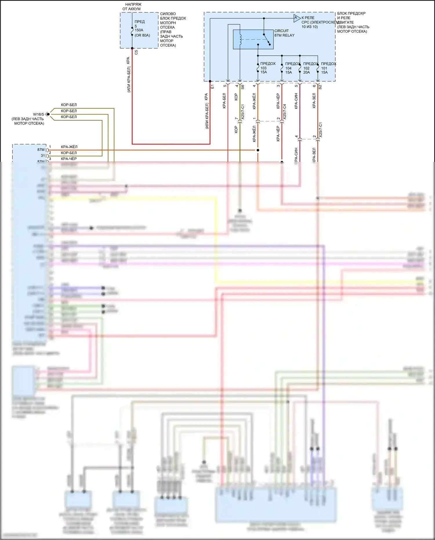 CLS-класс AMG Mercedes-Benz C257 рестайлинг (2021-2024): Электросхема двигателя 3.0l turbo hybrid (1 из 10) 