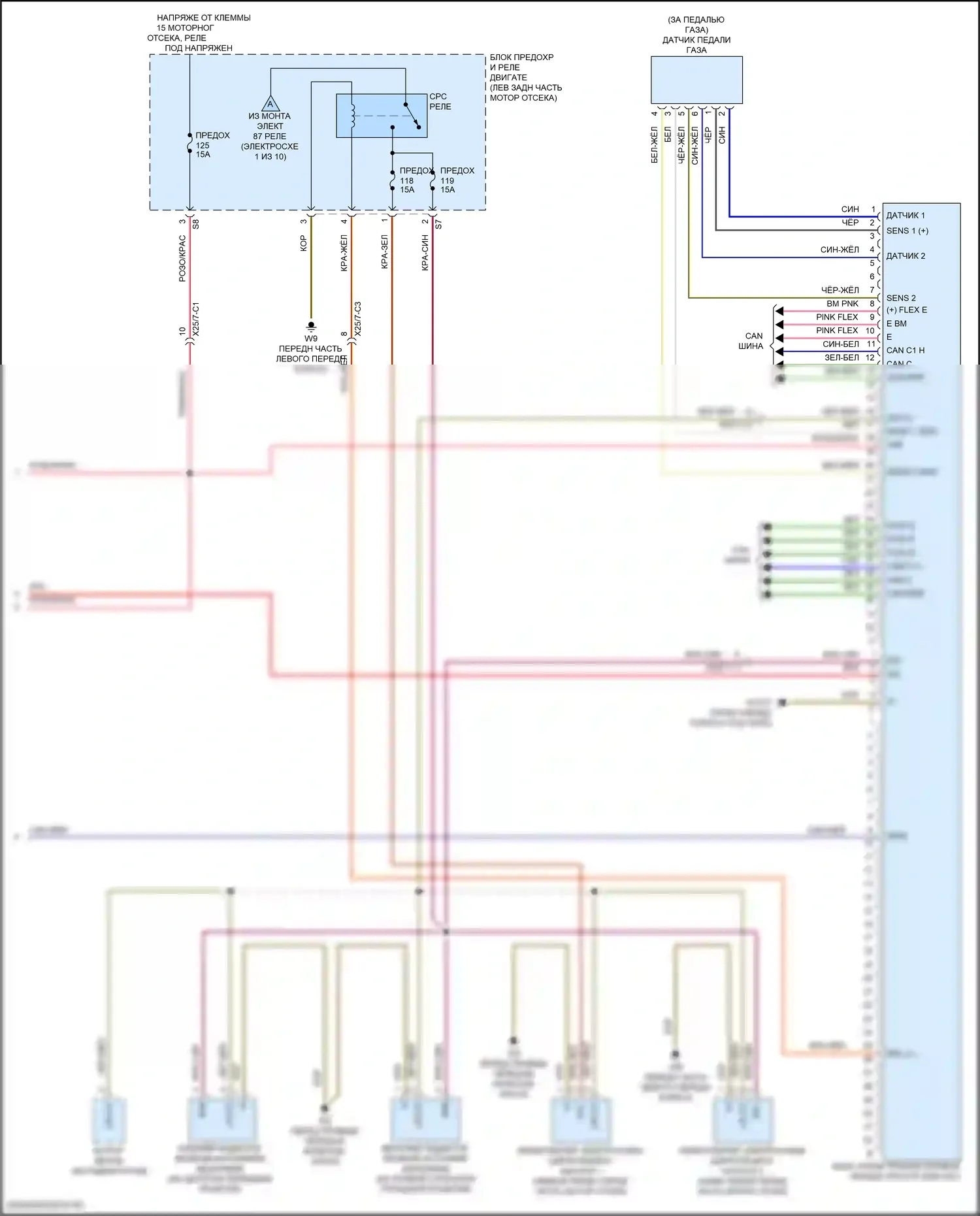 CLS-класс AMG Mercedes-Benz C257 рестайлинг (2021-2024): Электросхема двигателя 3.0l turbo hybrid (10 из 10) 