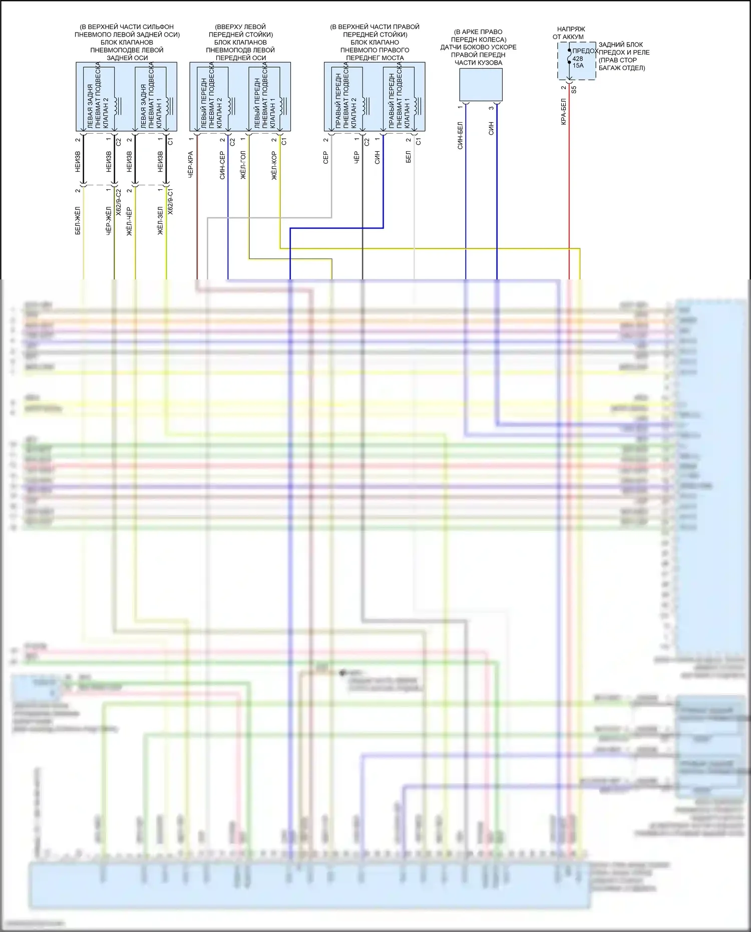 CLS-класс AMG Mercedes-Benz C257 рестайлинг (2021-2024): Электросхема управления воздушным телом (3 из 3) 