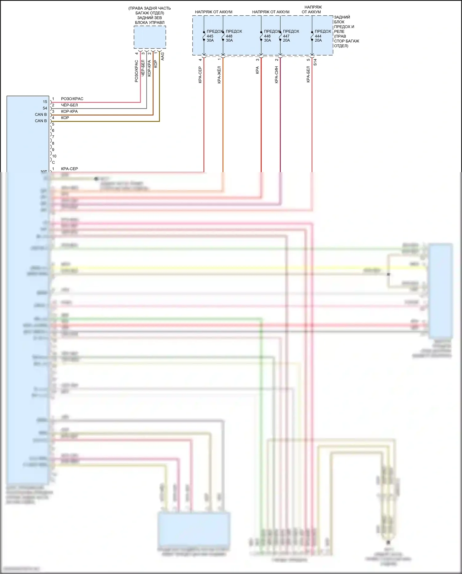 CLS-класс AMG Mercedes-Benz C257 рестайлинг (2021-2024): Электросхема освещения прицепа 