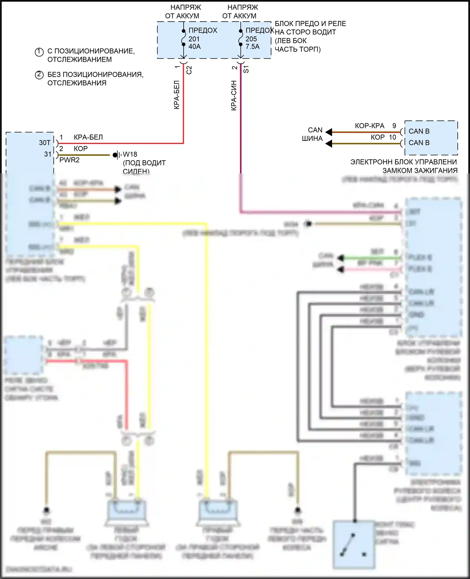 CLS-класс AMG Mercedes-Benz C257 рестайлинг (2021-2024): Электросхема клаксона 