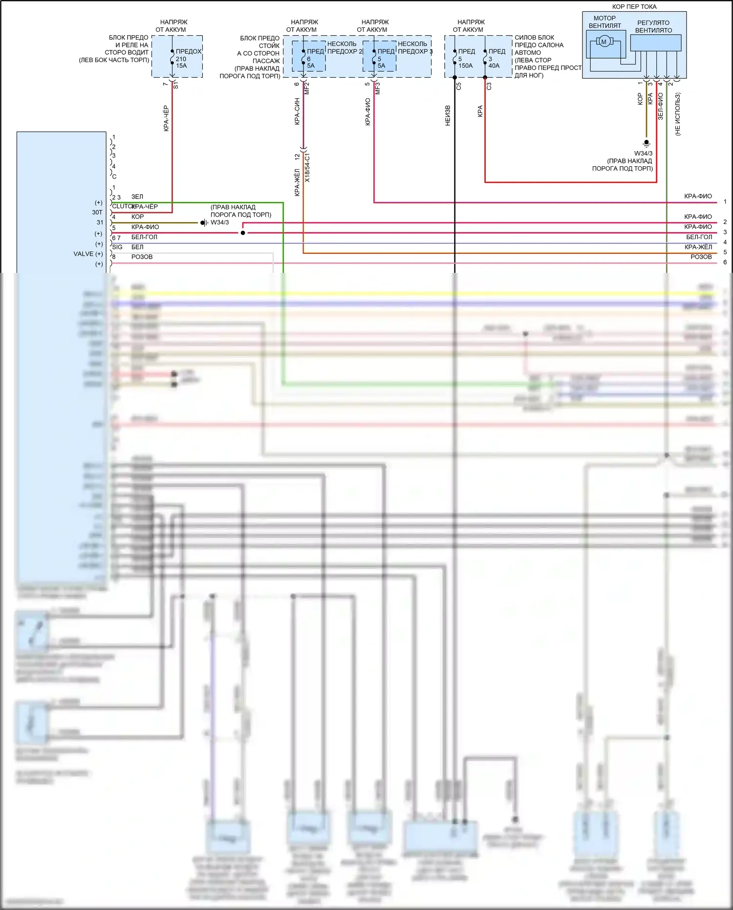 CLS-класс AMG Mercedes-Benz C257 рестайлинг (2021-2024): Электросхема климат контроля (1 из 3) 