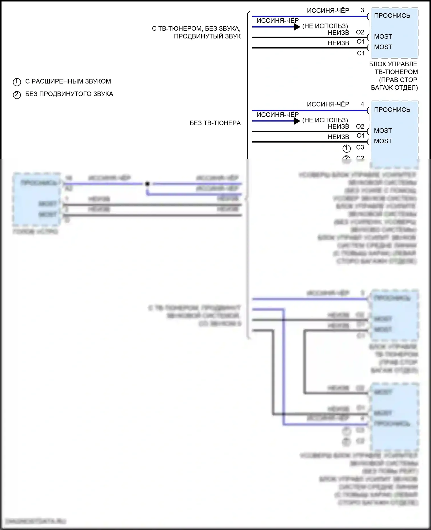 CLS-класс AMG Mercedes-Benz C257 рестайлинг (2021-2024): Большинство электросхем подключения шины данных 