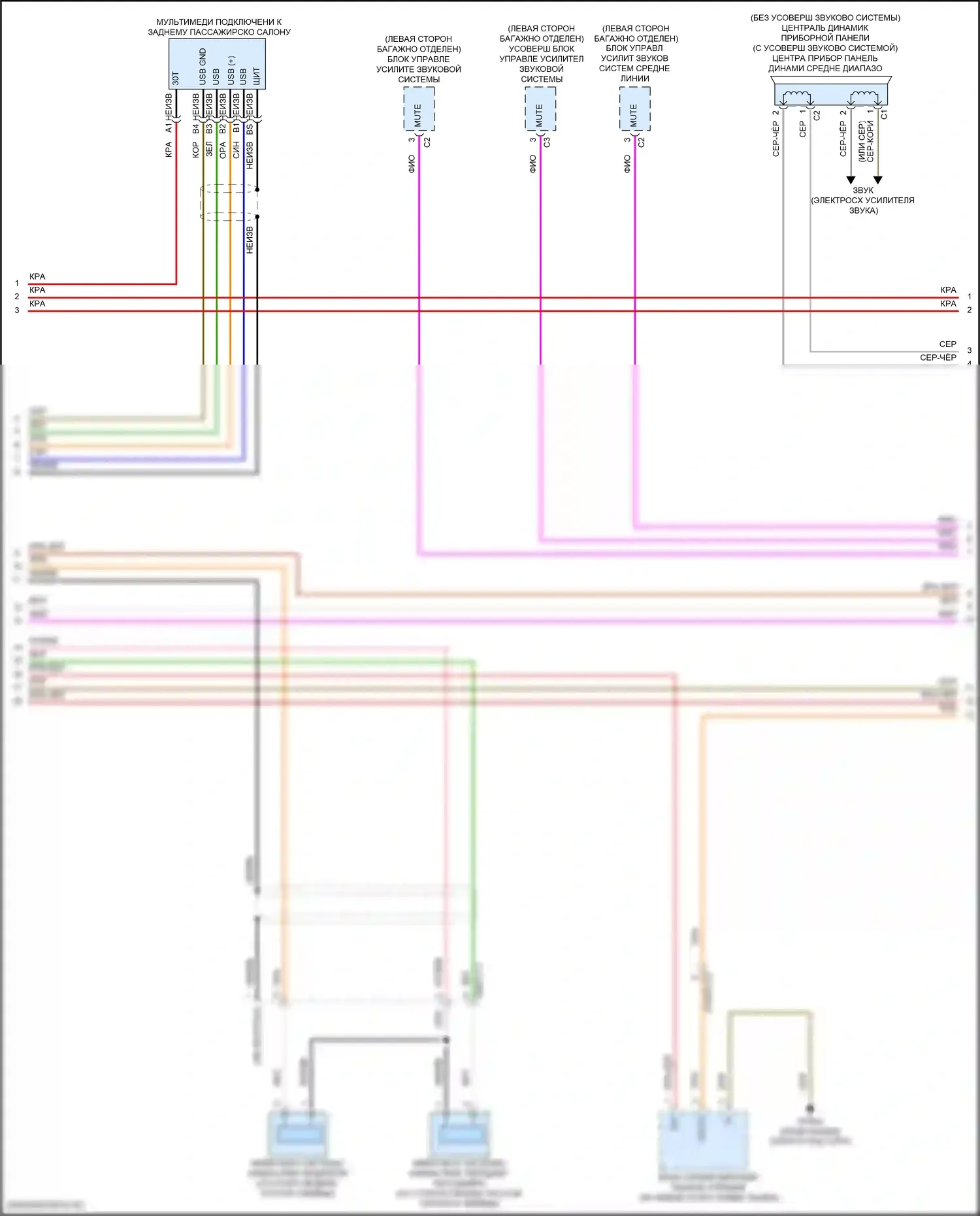 CLS-класс AMG Mercedes-Benz C257 рестайлинг (2021-2024): Электросхема магнитолы comand (3 из 7) 