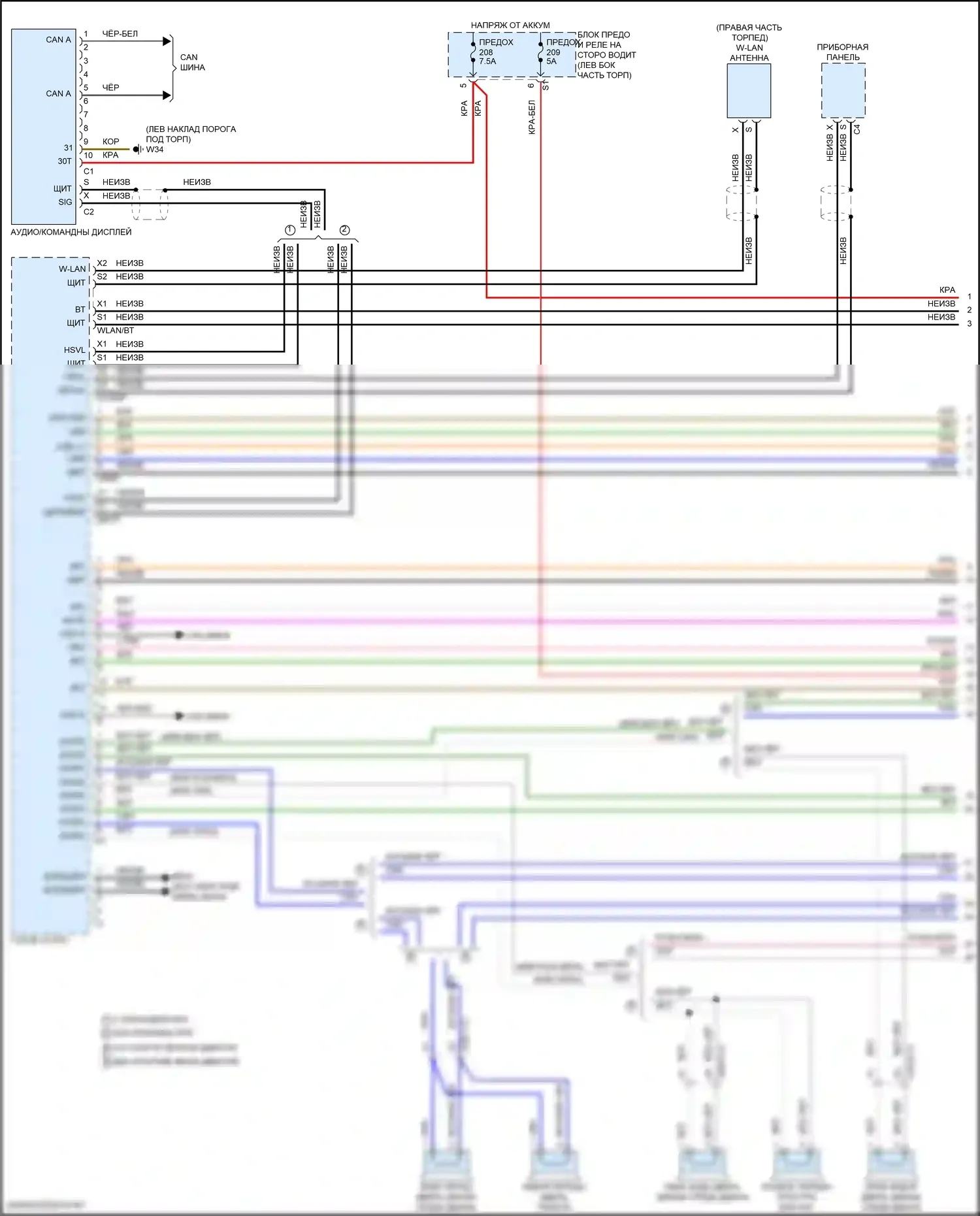 CLS-класс AMG Mercedes-Benz C257 рестайлинг (2021-2024): Магнитола comand электросхема (1 из 7) 