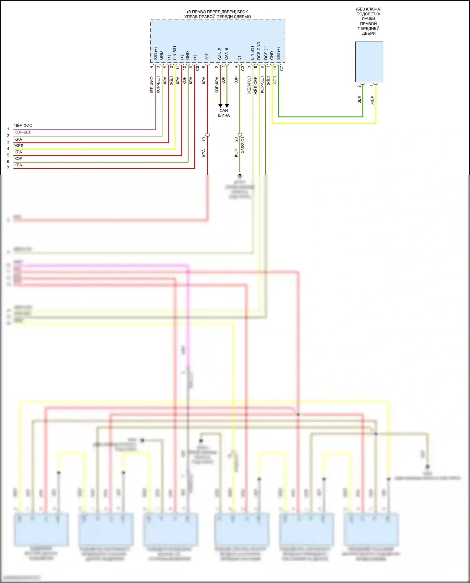 CLS-класс AMG Mercedes-Benz C257 рестайлинг (2021-2024): Электросхема освещения салона (7 из 7) 