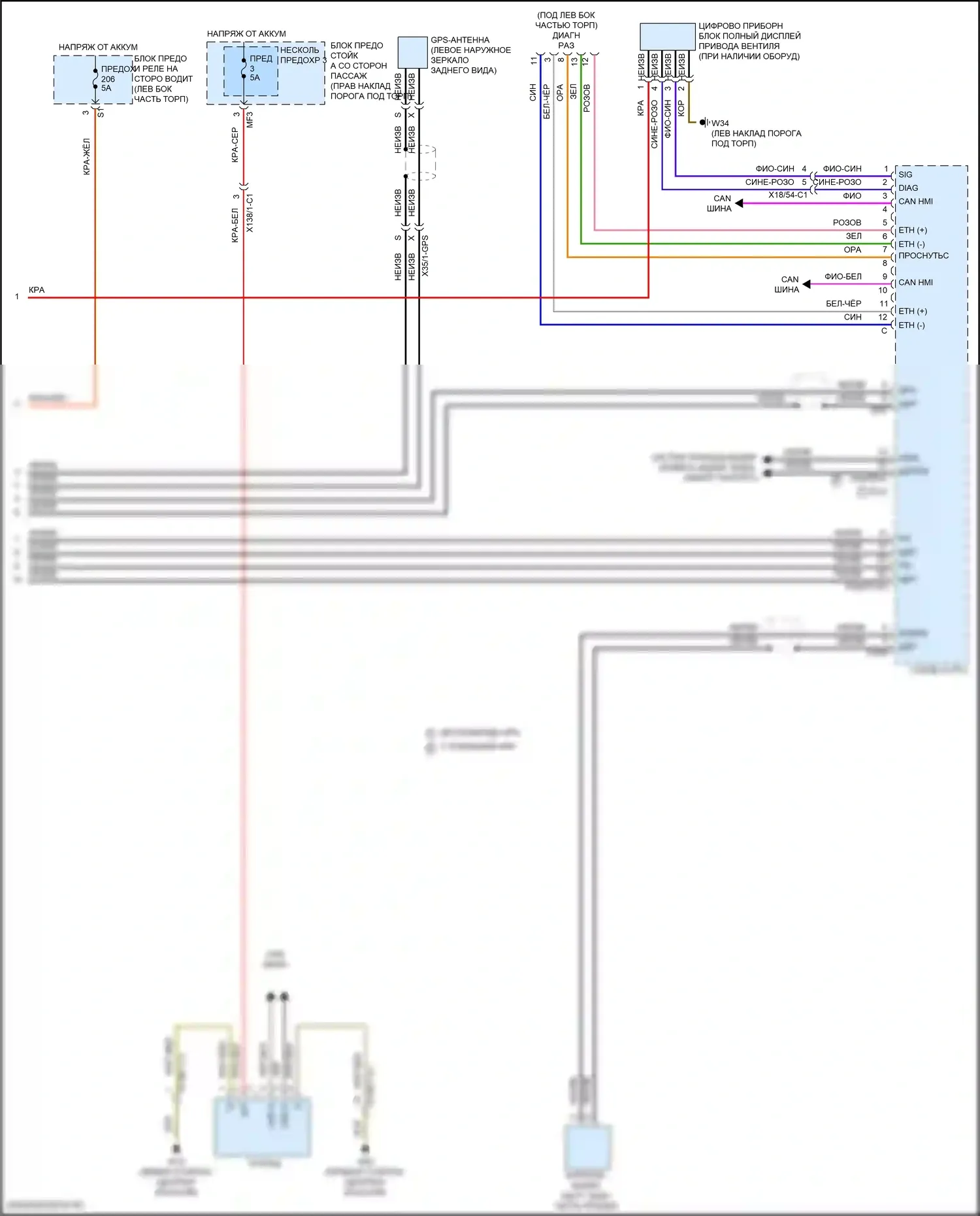 CLS-класс AMG Mercedes-Benz C257 рестайлинг (2021-2024): Электросхема магнитолы comand (7 из 7) 