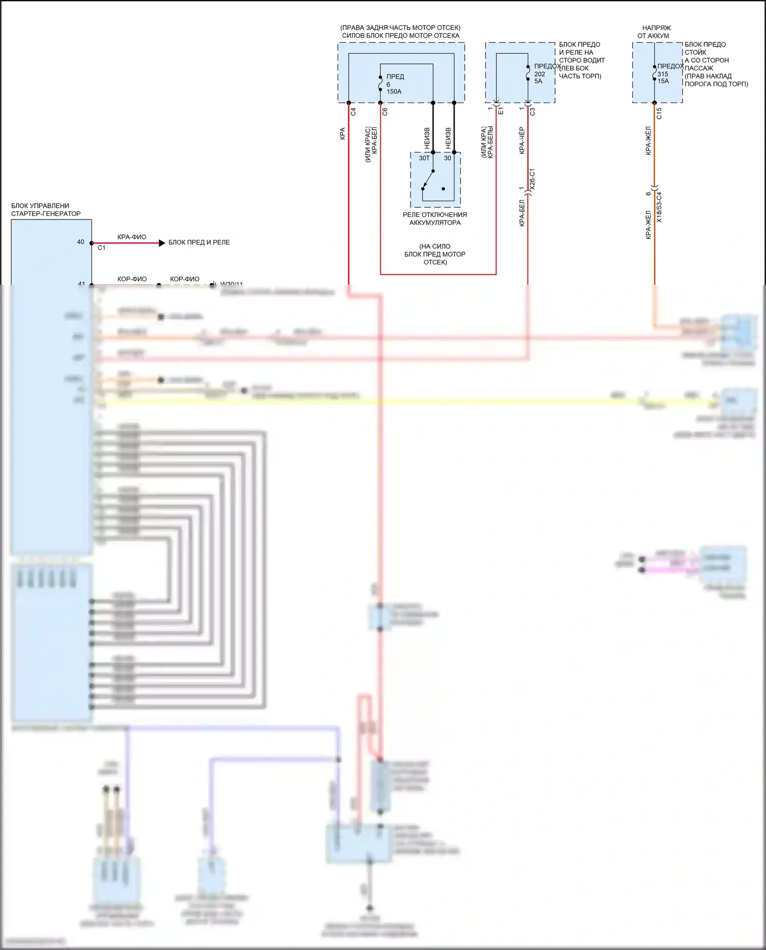 CLS-класс AMG Mercedes-Benz C257 рестайлинг (2021-2024): Электросхема генератора 