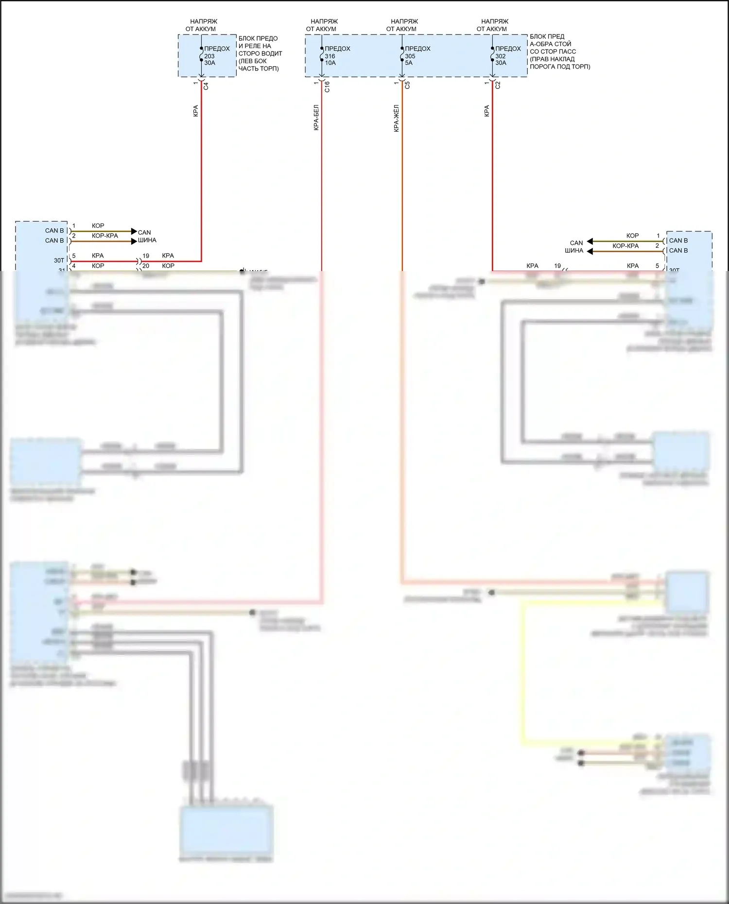 CLS-класс AMG Mercedes-Benz C257 рестайлинг (2021-2024): Электросхема автоматического дневного/ночного зеркала 