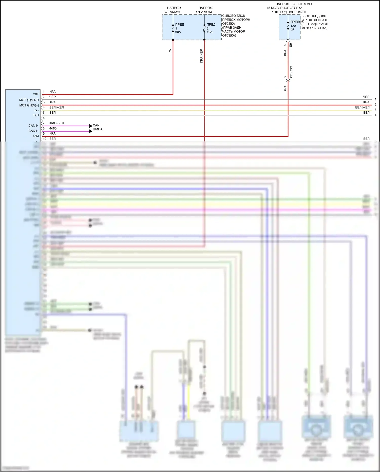 CLS-класс Mercedes-Benz C257 рестайлинг (2021-2024): Антиблокировочная система abs электросхема (1 из 2) 