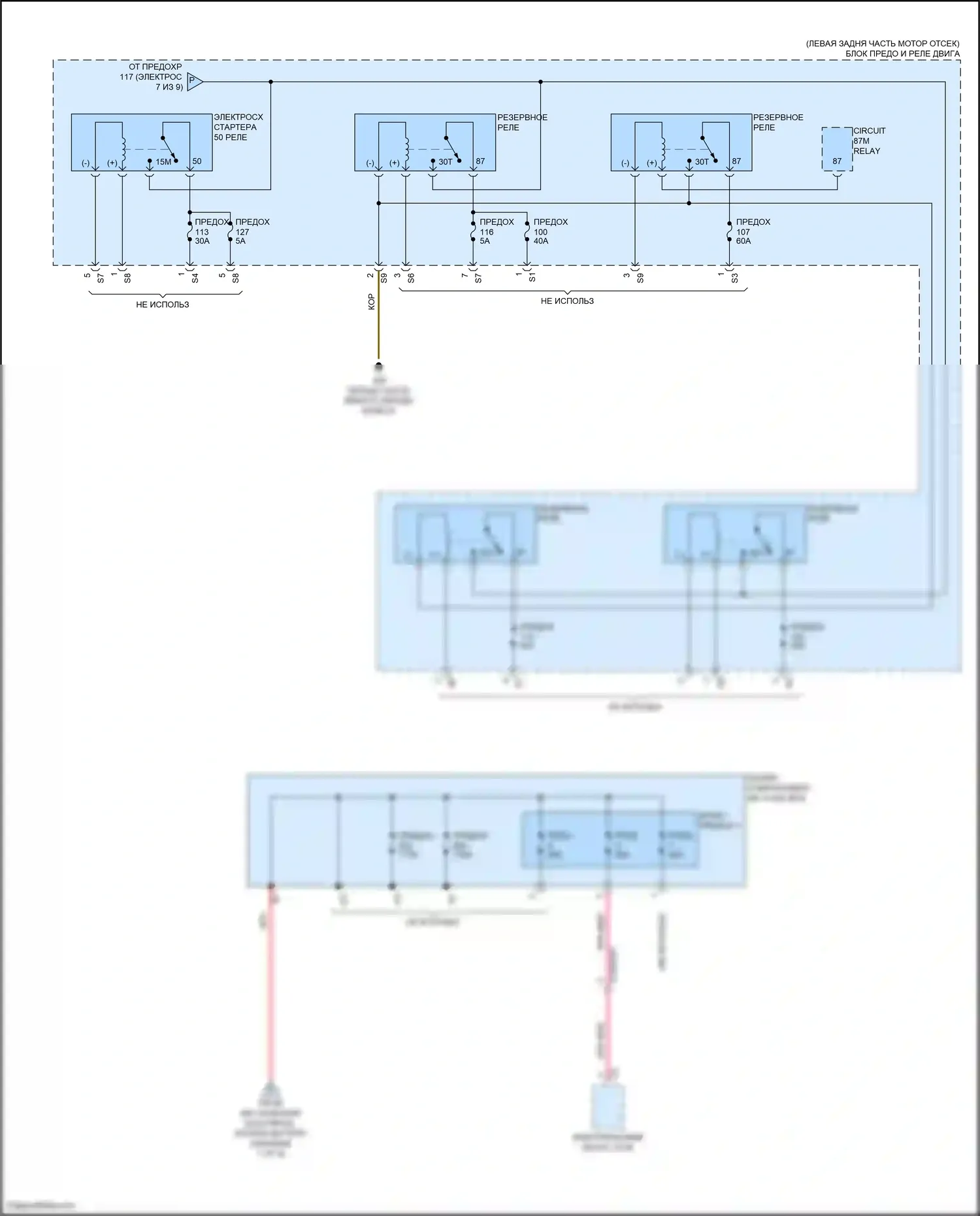 CLS-класс Mercedes-Benz C257 рестайлинг (2021-2024): Электросхема блока предохранителей реле (4 из 9) 