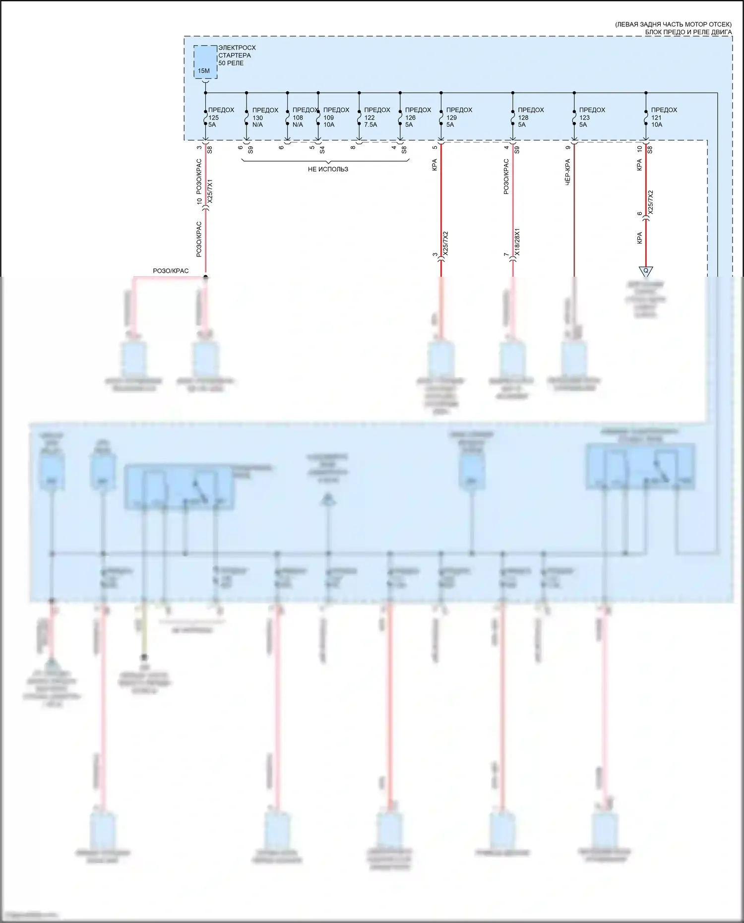 CLS-класс Mercedes-Benz C257 рестайлинг (2021-2024): Электросхема блока предохранителей реле (7 из 9) 