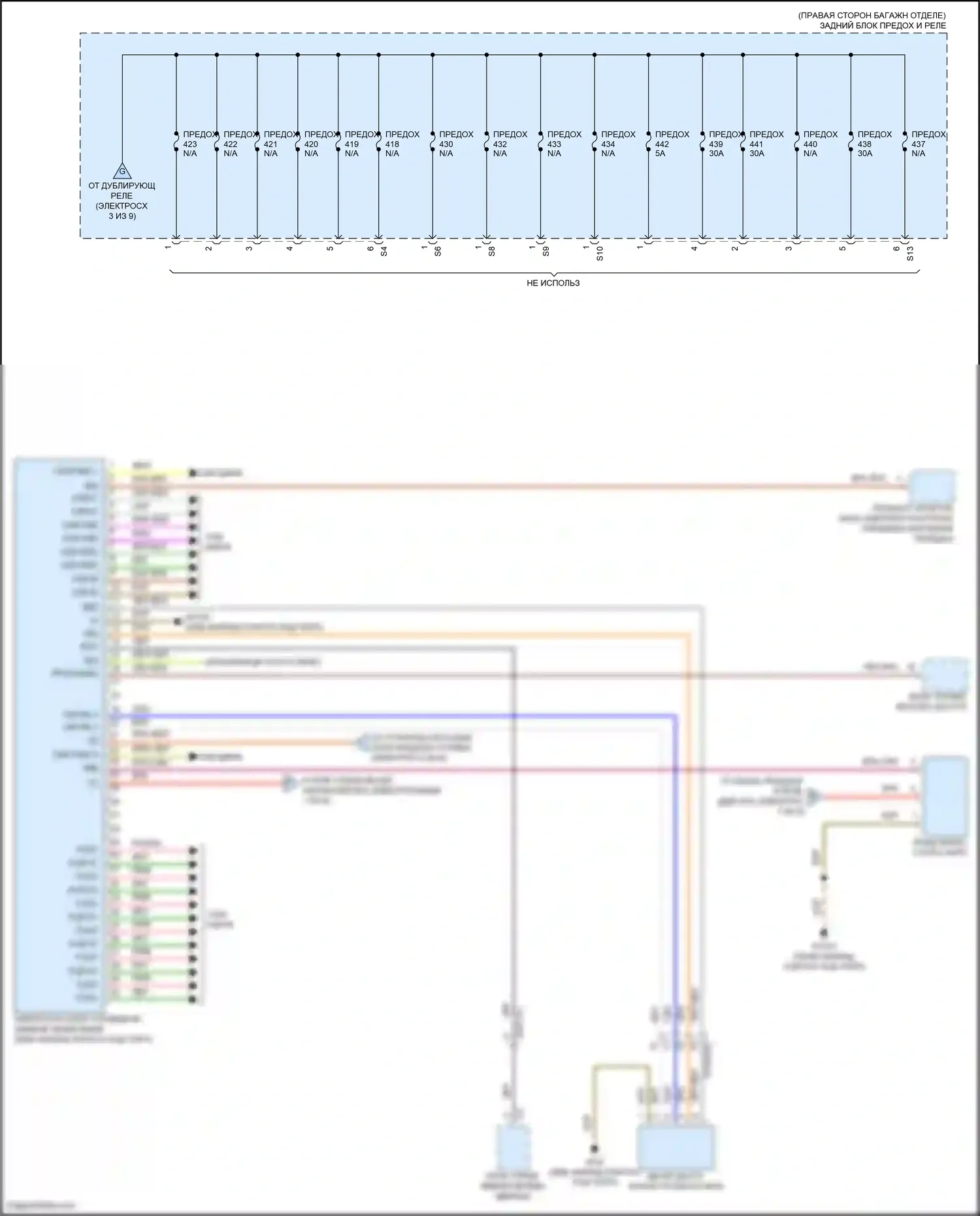 CLS-класс Mercedes-Benz C257 рестайлинг (2021-2024): Электросхема блока предохранителей реле (9 из 9) 