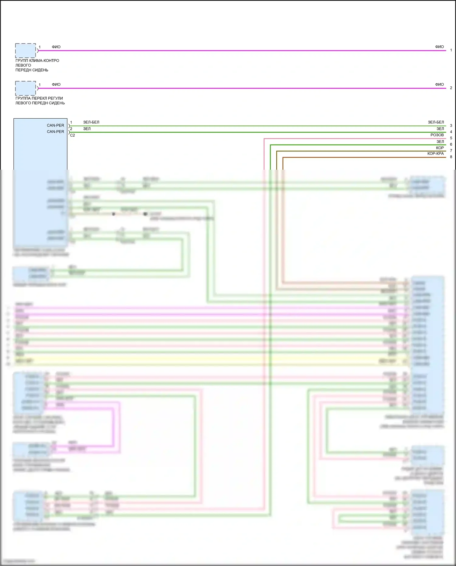 CLS-класс Mercedes-Benz C257 рестайлинг (2021-2024): Электросхема шины высокого/низкого уровня (2 из 5) 