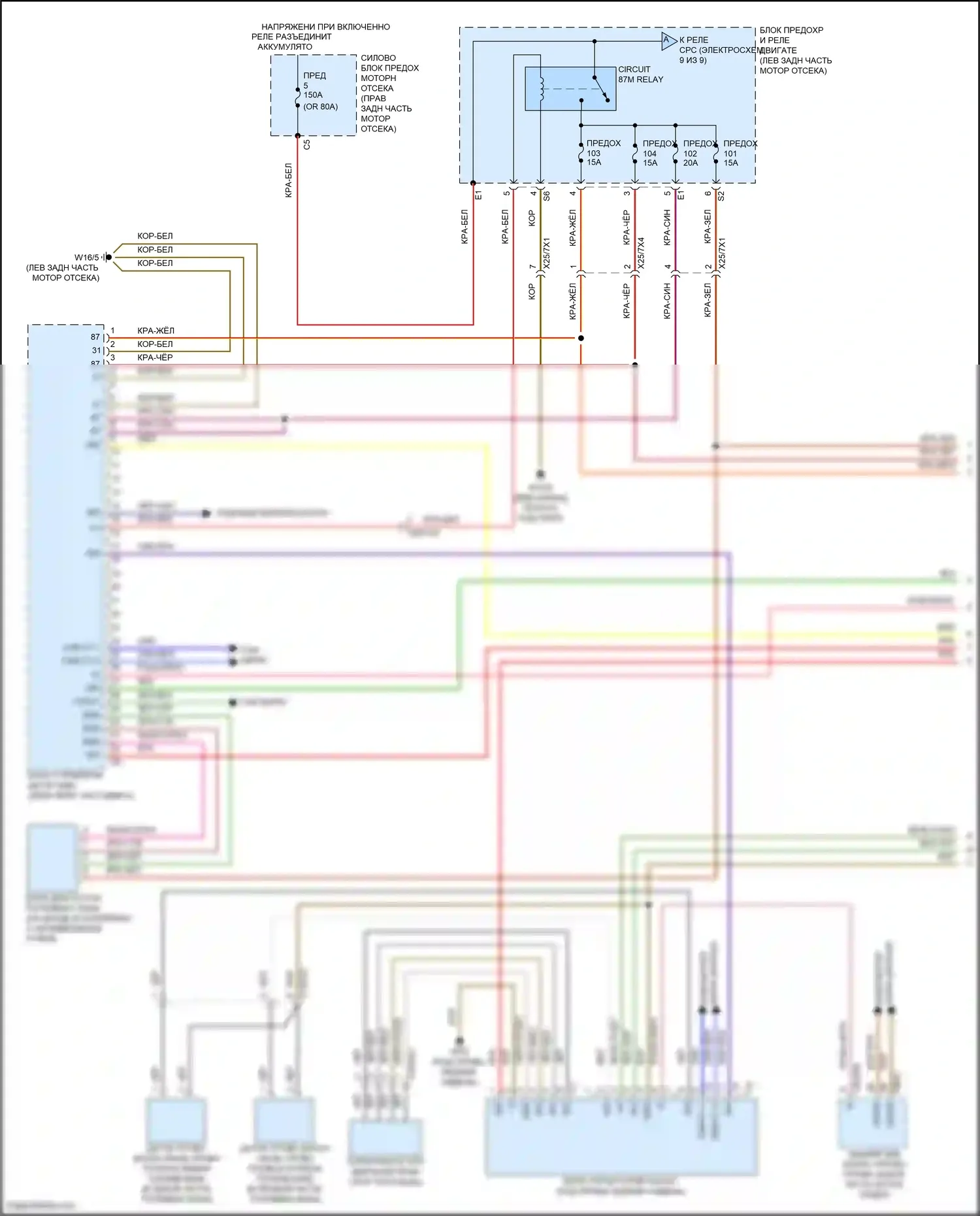 CLS-класс Mercedes-Benz C257 рестайлинг (2021-2024): Электросхема двигателя 3.0l turbo hybrid (1 из 9) 