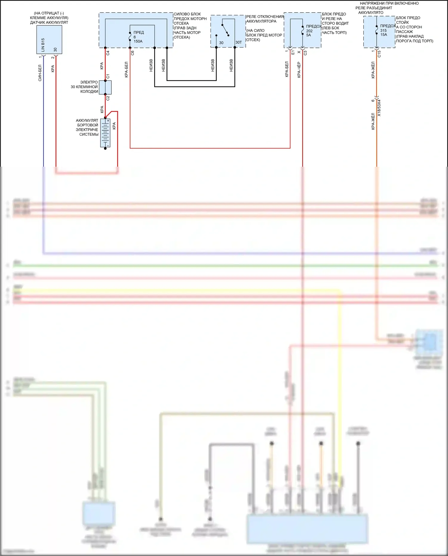 CLS-класс Mercedes-Benz C257 рестайлинг (2021-2024): Электросхема двигателя 3.0l turbo hybrid (2 из 9) 