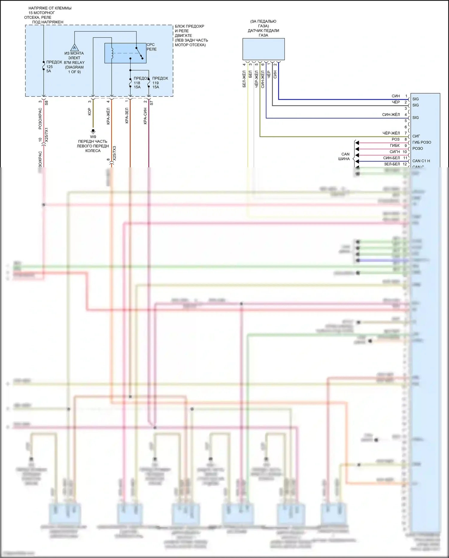 CLS-класс Mercedes-Benz C257 рестайлинг (2021-2024): Электросхема двигателя 3.0l turbo hybrid (9 из 9) 