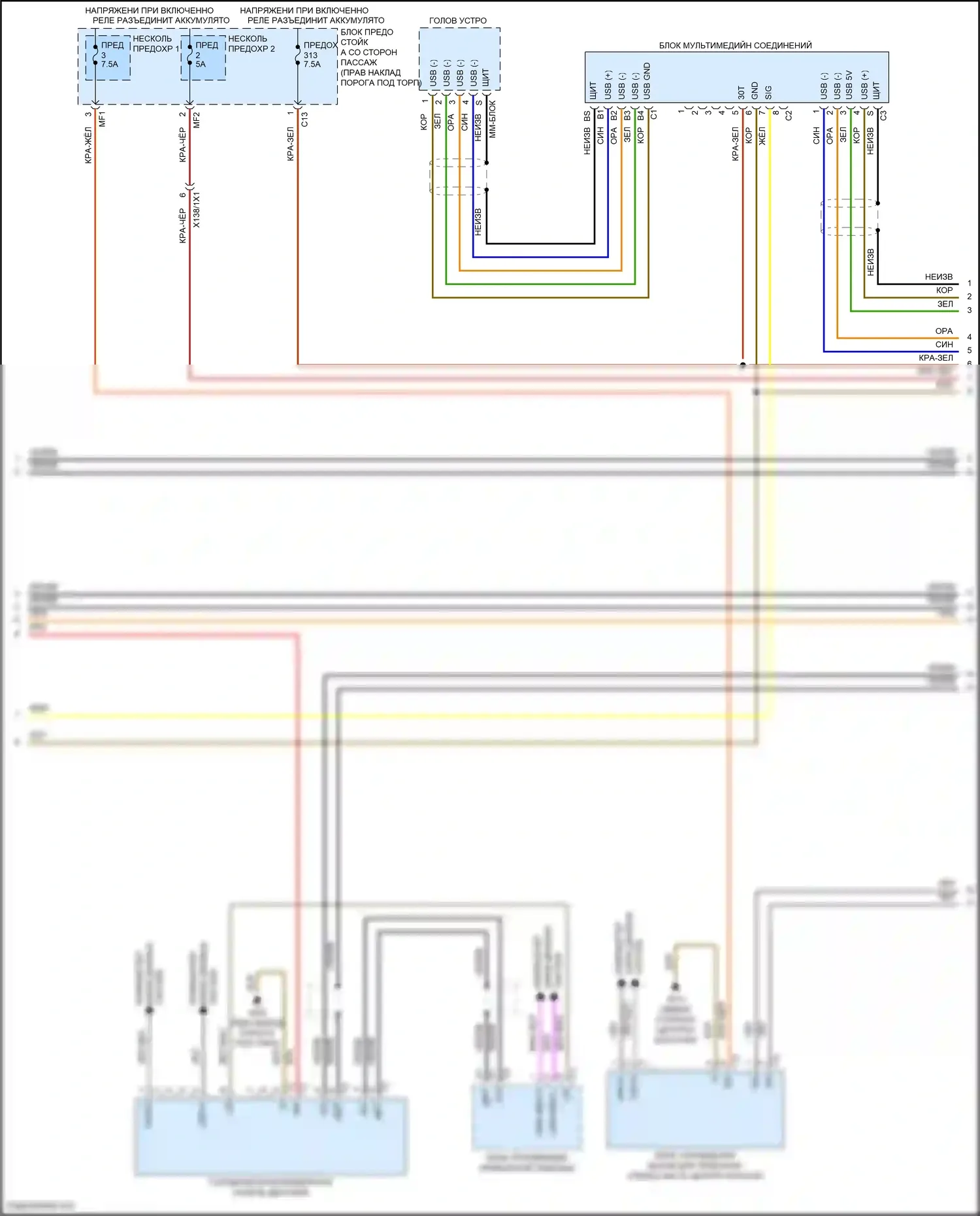 CLS-класс Mercedes-Benz C257 рестайлинг (2021-2024): Электросхема магнитолы comand (3 из 5) 