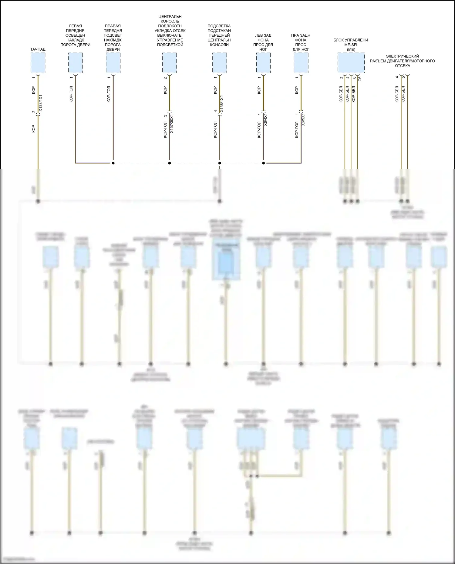 CLS-класс Mercedes-Benz C257 рестайлинг (2021-2024): Электросхема точек подключения масс (1 из 5) 