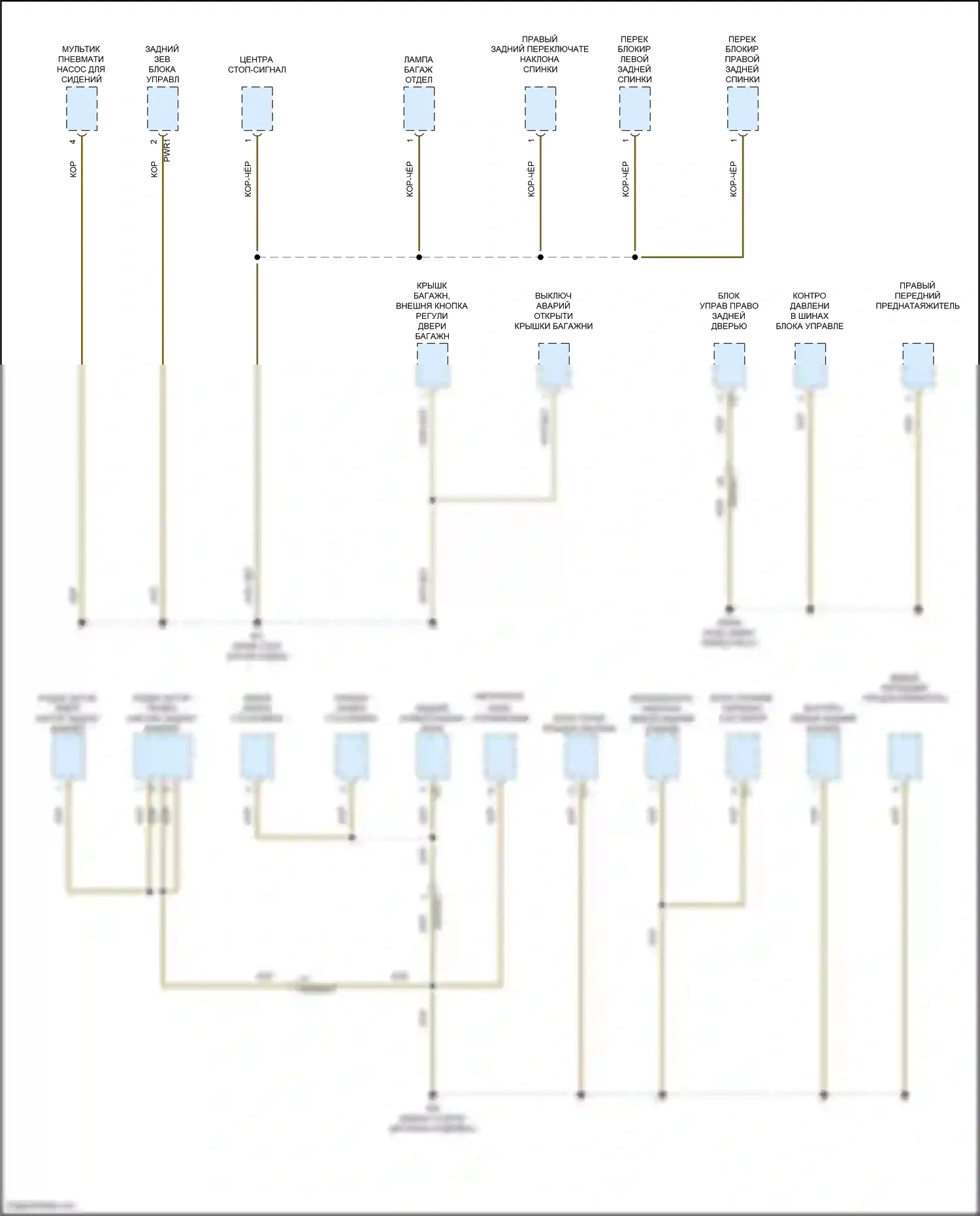 CLS-класс Mercedes-Benz C257 рестайлинг (2021-2024): Электросхема точек подключения масс (2 из 5) 