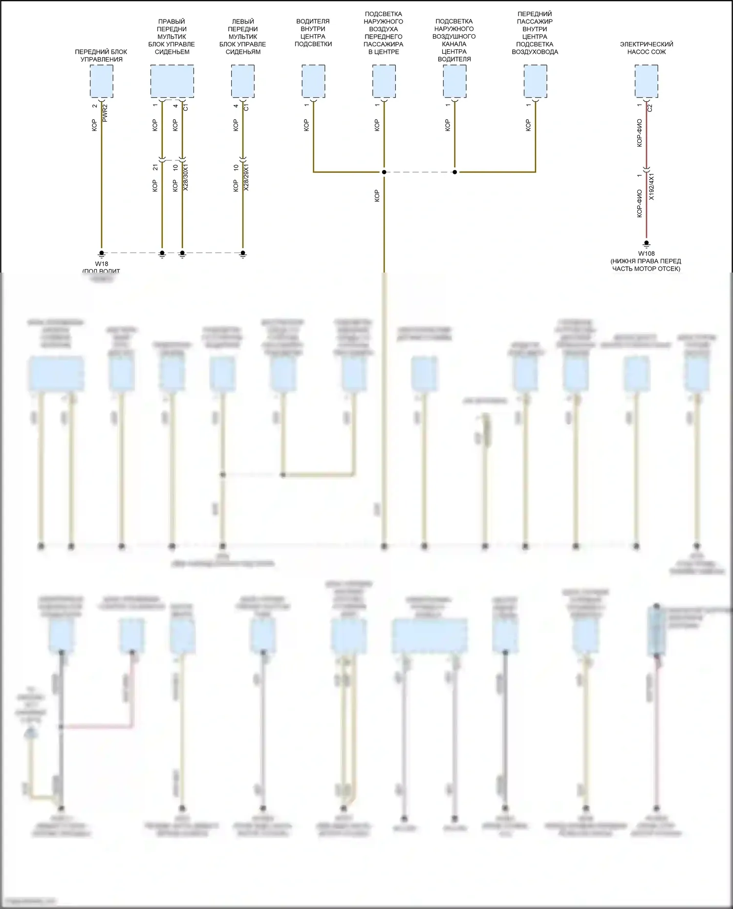 CLS-класс Mercedes-Benz C257 рестайлинг (2021-2024): Электросхема точек подключения масс (5 из 5) 