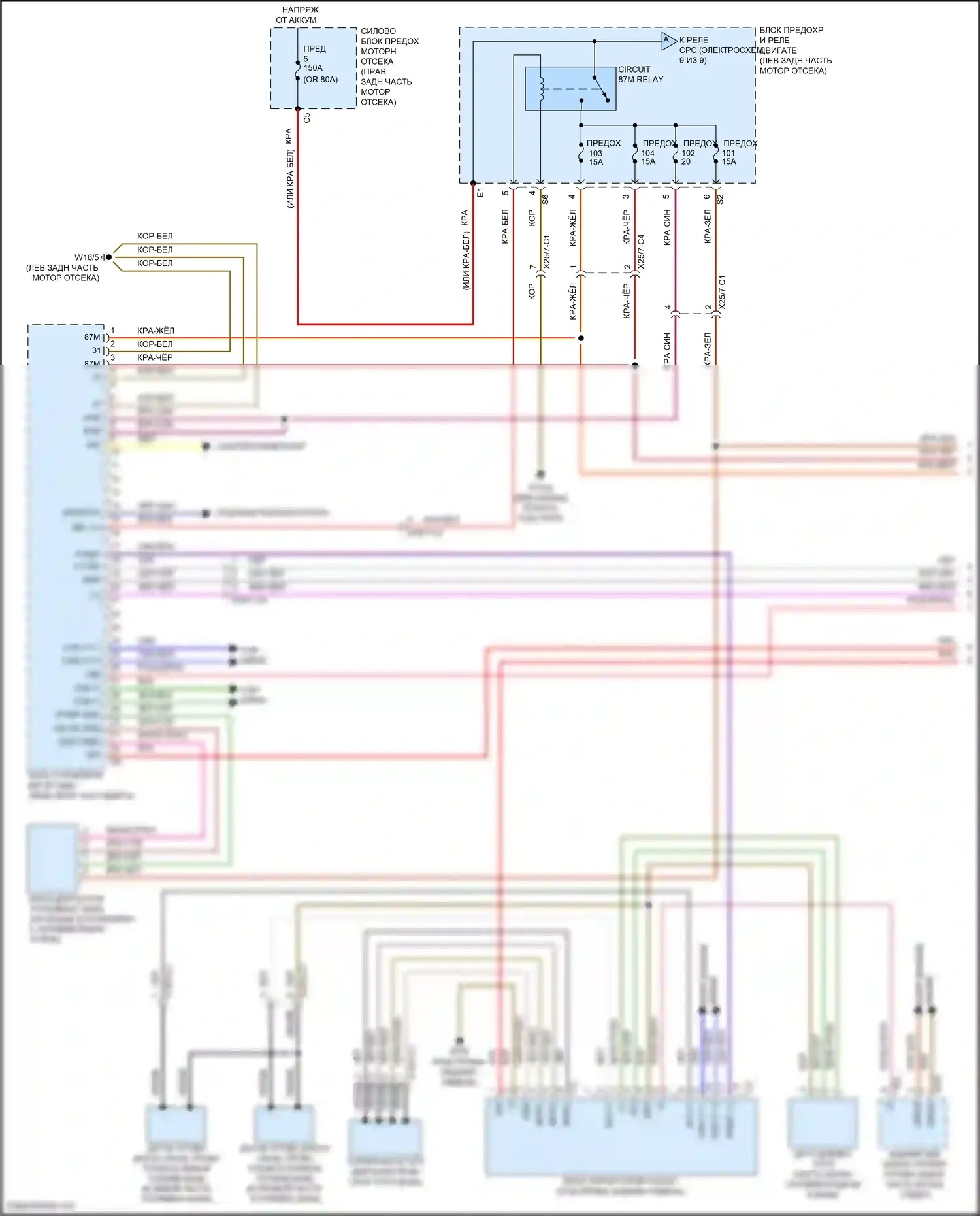 CLS-класс Mercedes-Benz C257 (2017-2021): Электросхема двигателя 3,0л турбо (1 из 9) 