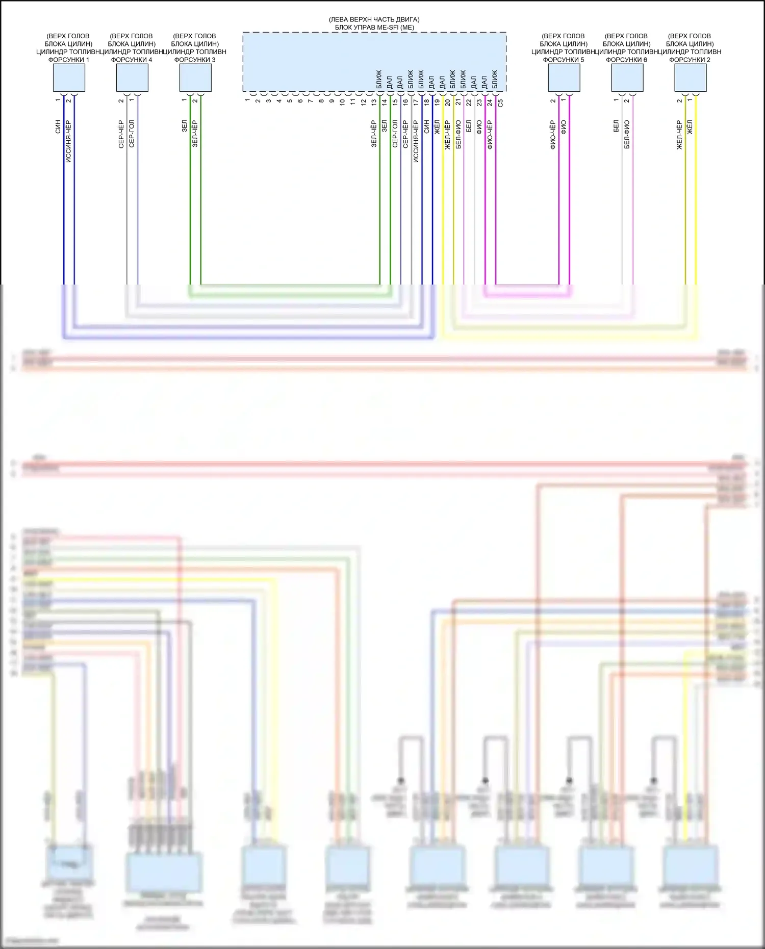 CLS-класс Mercedes-Benz C257 (2017-2021): Электросхема двигателя 3,0л турбо (5 из 9) 