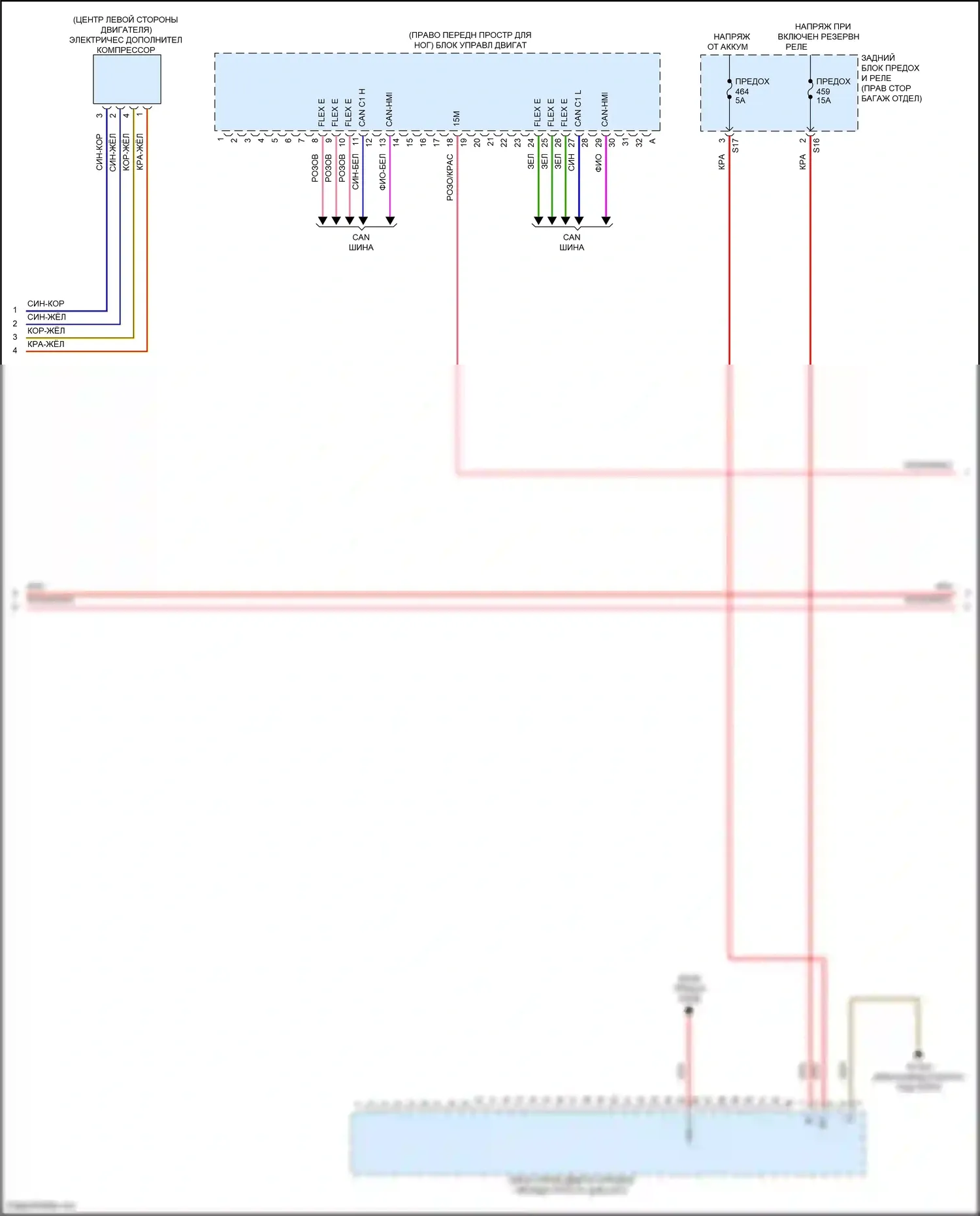 CLS-класс Mercedes-Benz C257 (2017-2021): Электросхема двигателя 3,0л турбо (8 из 9) 