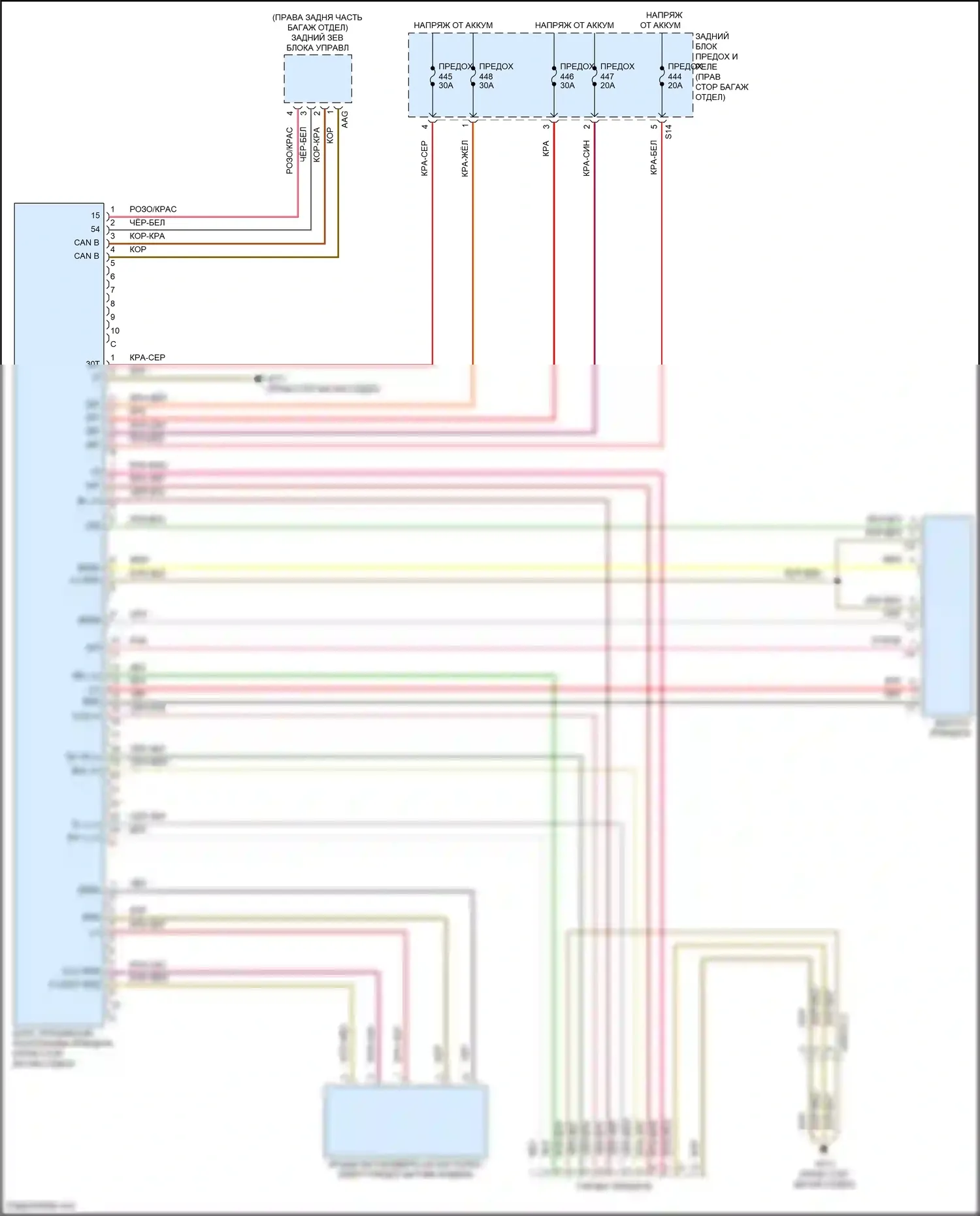 CLS-класс Mercedes-Benz C257 (2017-2021): Электросхема освещения прицепа 