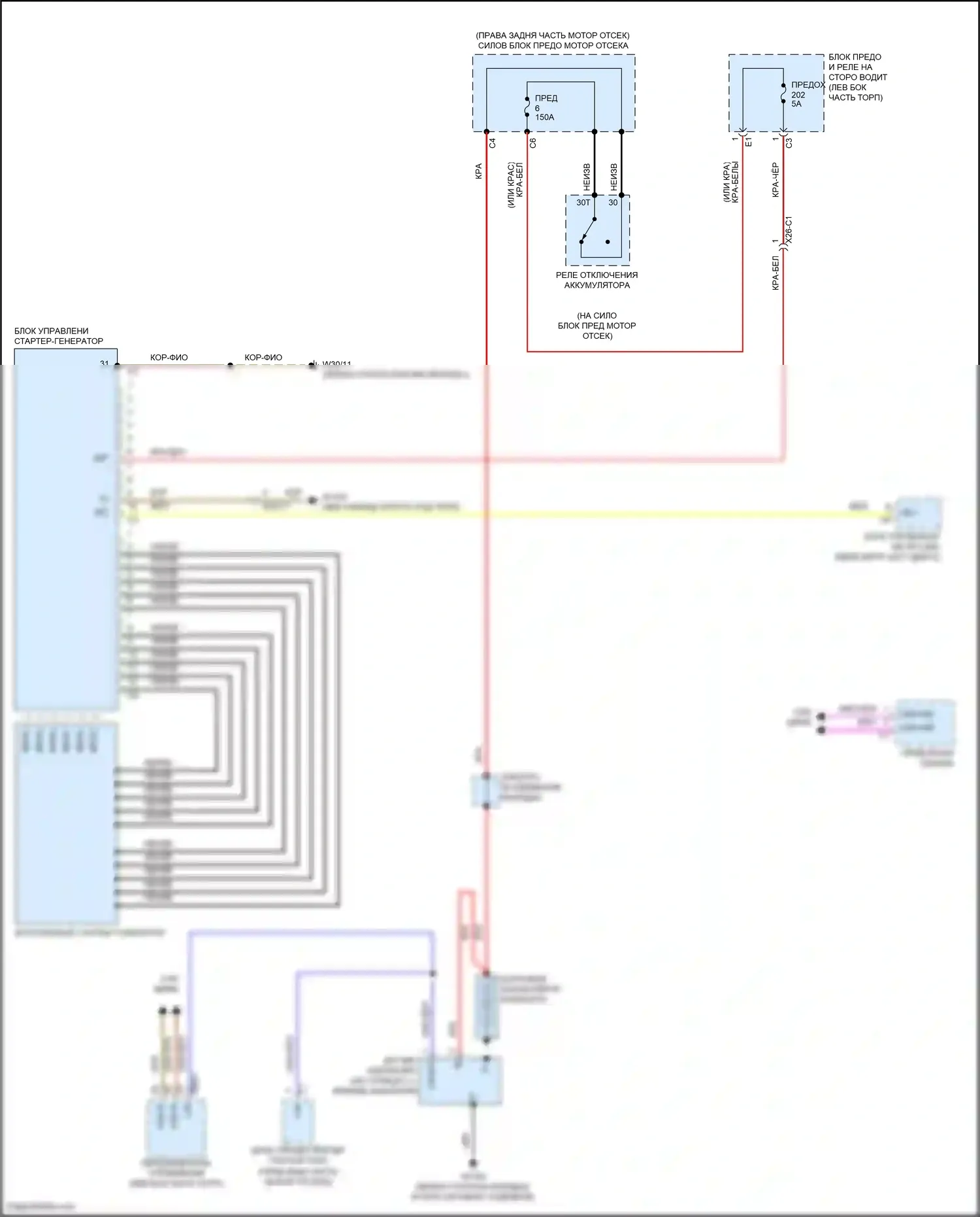 CLS-класс Mercedes-Benz C257 (2017-2021): Электросхема генератора 