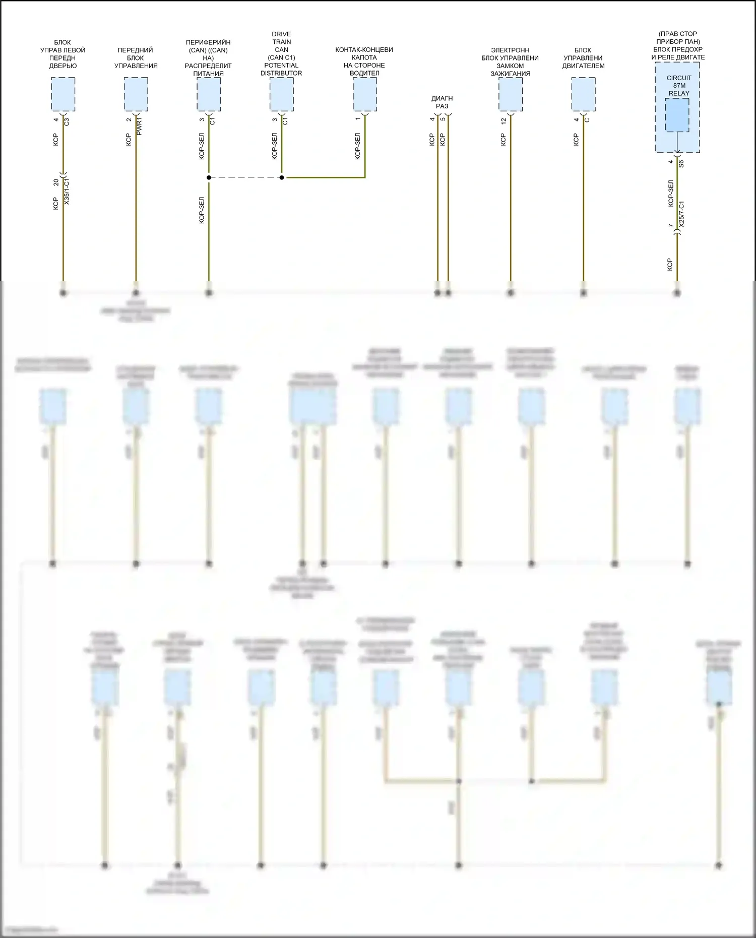 CLS-класс Mercedes-Benz C257 (2017-2021): Электросхема разводки массы (5 из 8) 