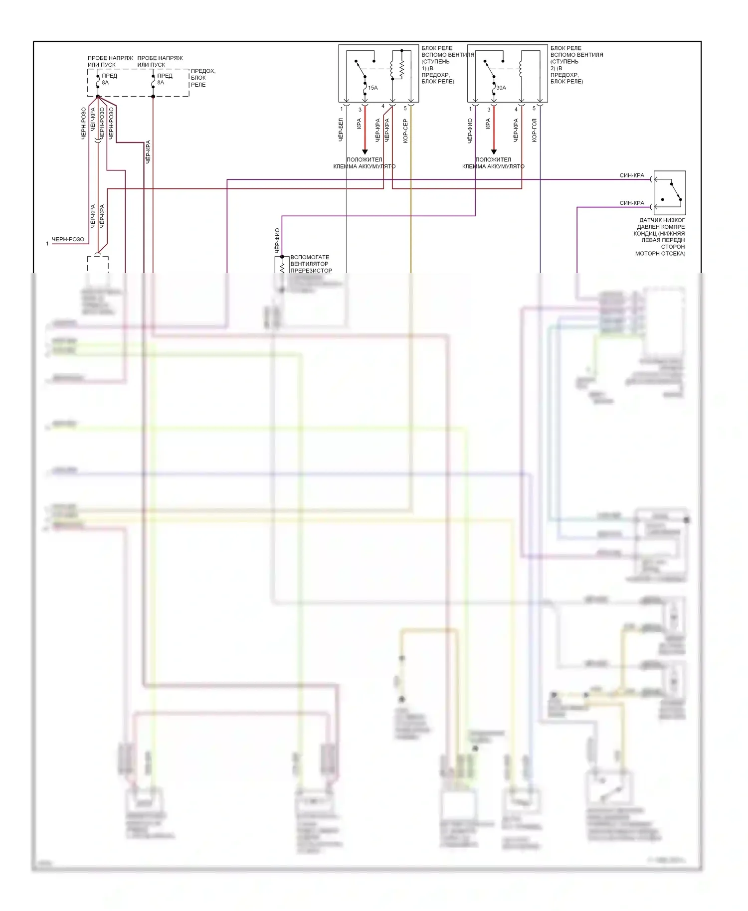 E-класс Mercedes-Benz W124/S124/C124/A124 (1992-1997): Электросхемы кондиционирования воздуха (2 из 2) 