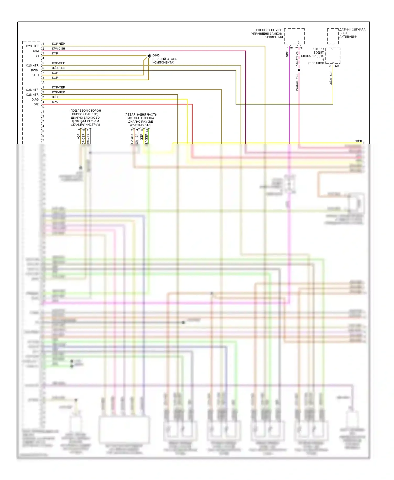 E-класс AMG Mercedes-Benz W210/S210 рестайлинг (1999-2002): Электросхема двигателя 4.3ls (1 из 3) 