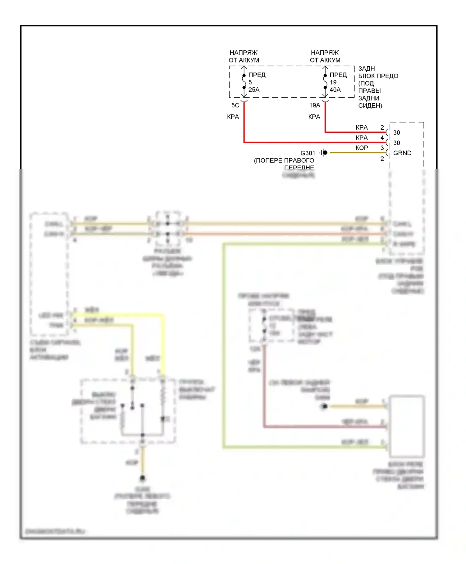E-класс AMG Mercedes-Benz W210/S210 рестайлинг (1999-2002): Электросхема заднего дворника, вагон 