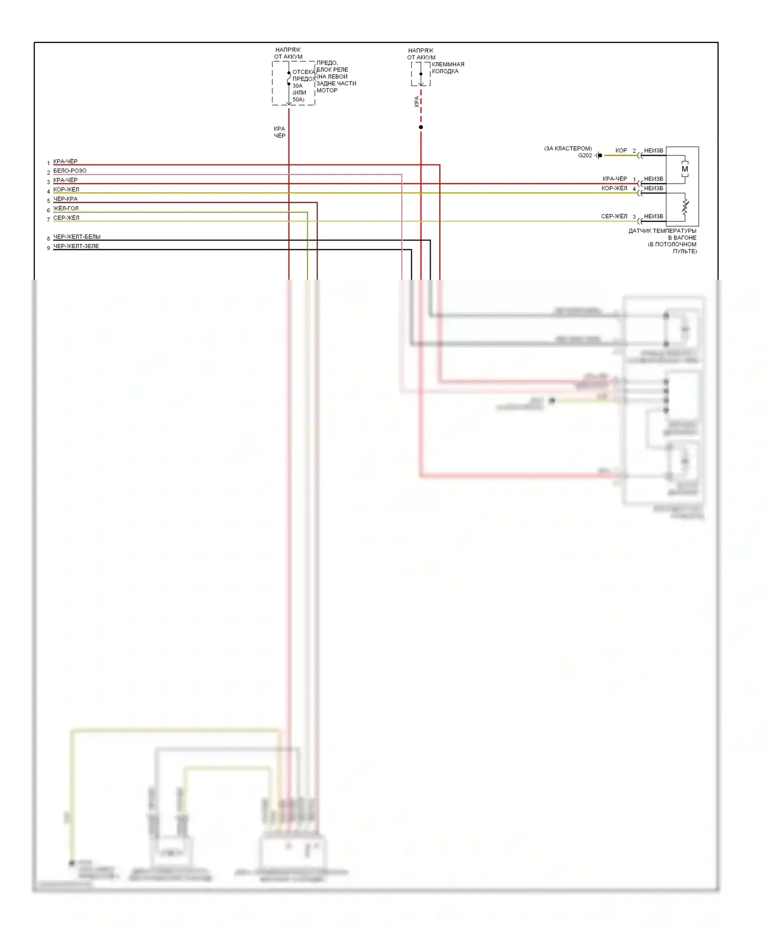 E-класс AMG Mercedes-Benz W210/S210 рестайлинг (1999-2002): Электросхема климат контроля (2 из 2) 