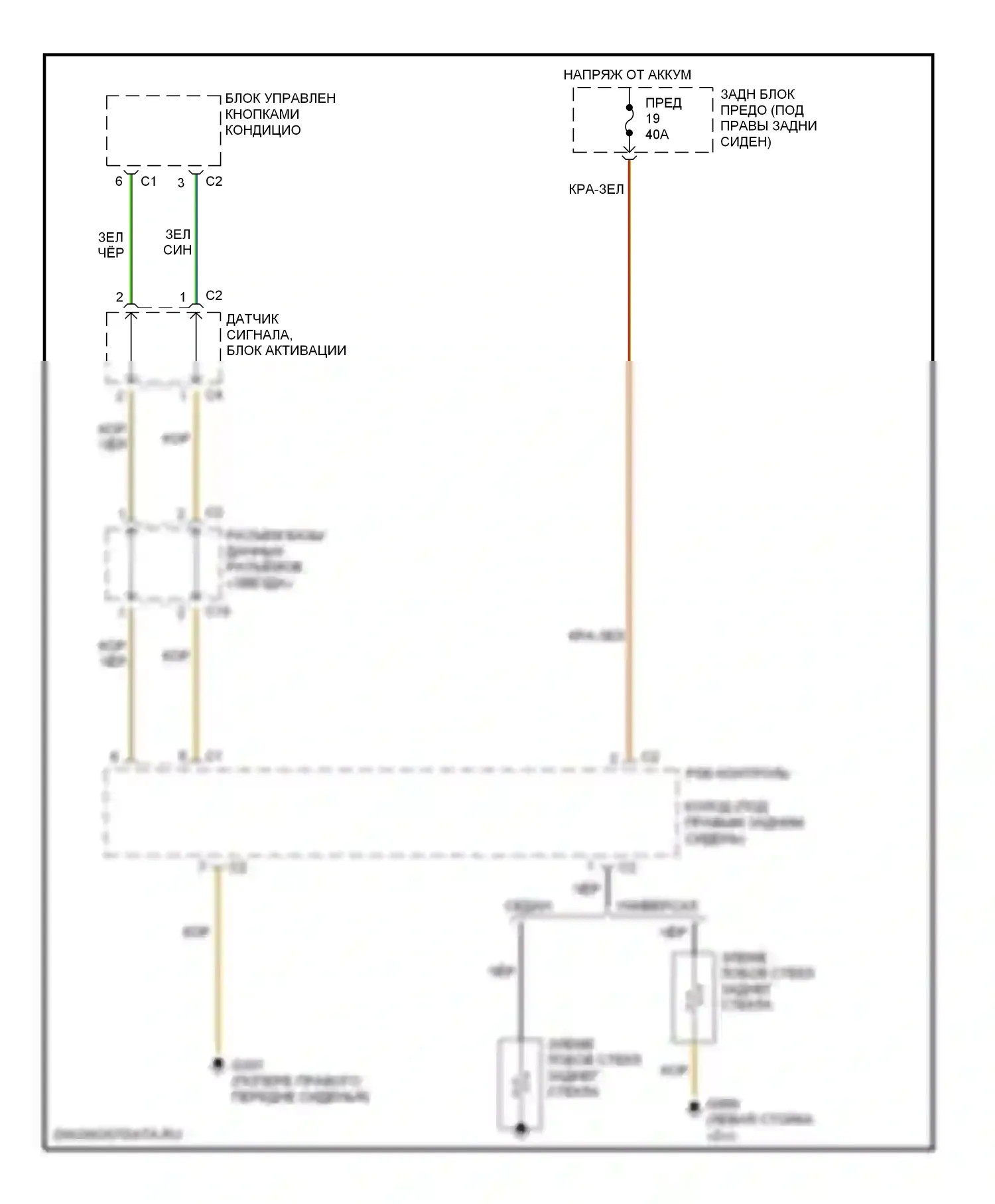 E-класс AMG Mercedes-Benz W210/S210 рестайлинг (1999-2002): Электросхема подогрева 