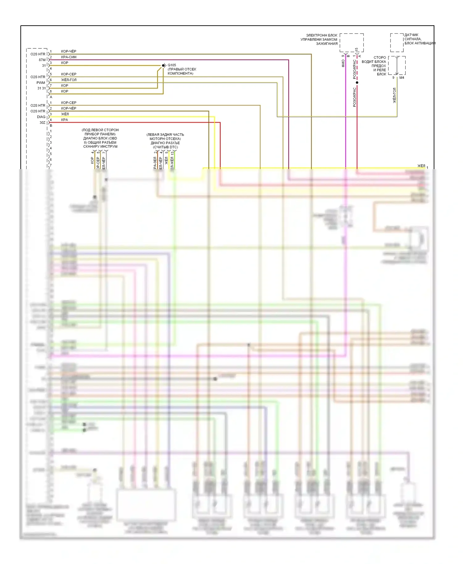 E-класс Mercedes-Benz W210/S210 рестайлинг (1999-2003): Электросхема двигателя 3.2l (1 из 3) 