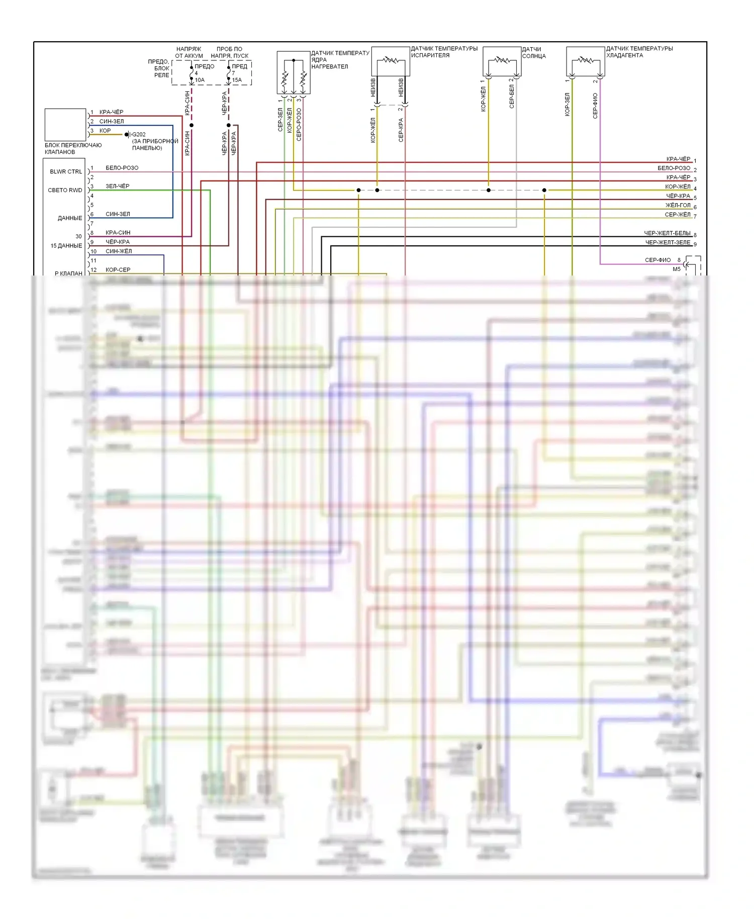 E-класс Mercedes-Benz W210/S210 рестайлинг (1999-2003): Электросхема климат контроля (1 из 2) 