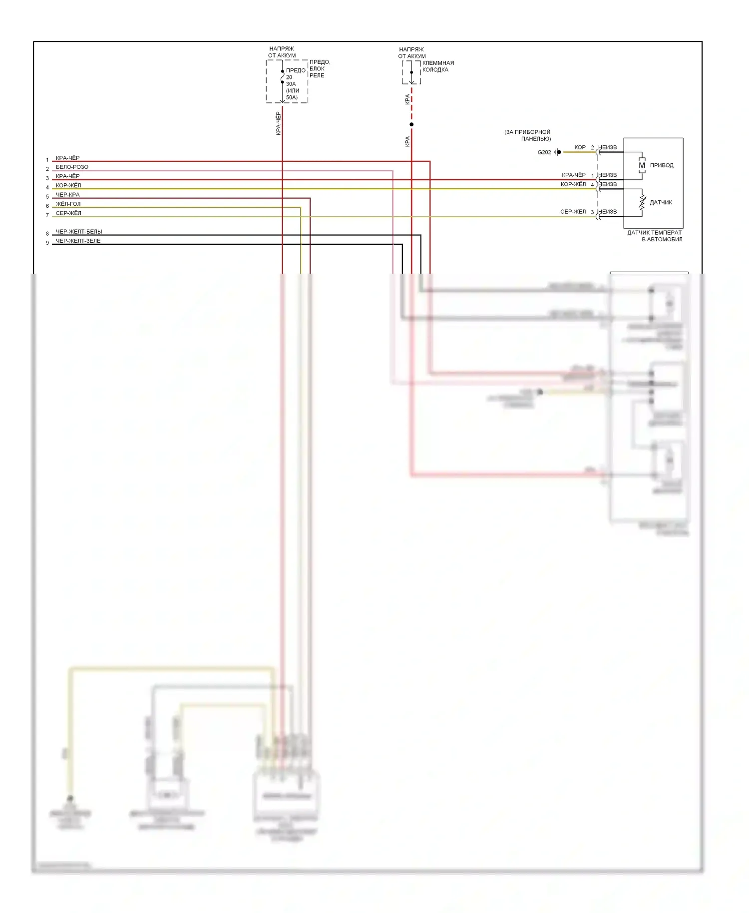 E-класс Mercedes-Benz W210/S210 рестайлинг (1999-2003): Электросхема климат контроля (2 из 2) 