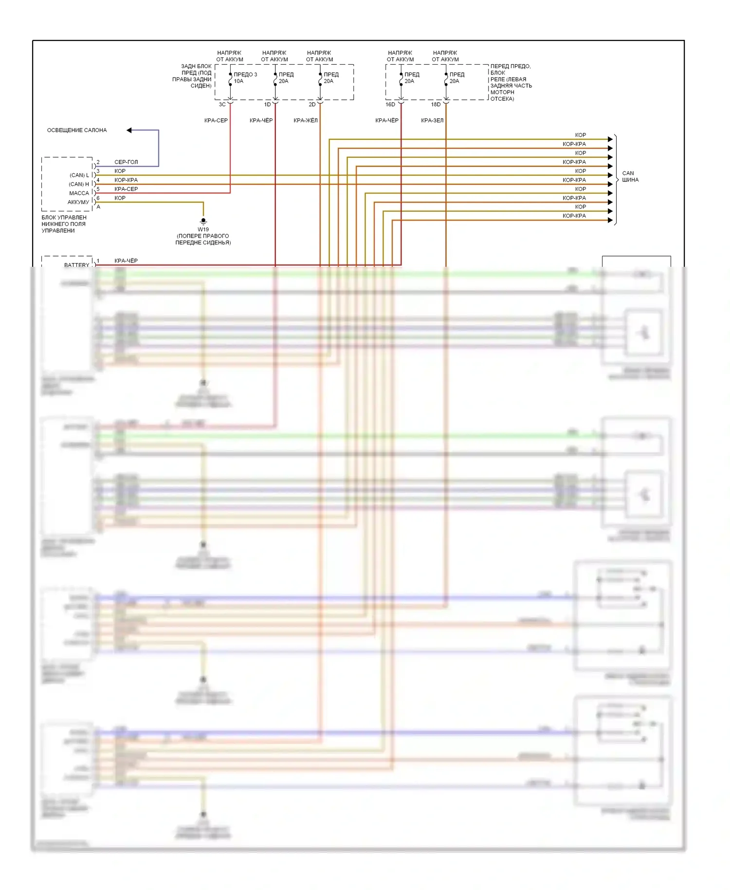 E-класс Mercedes-Benz W210/S210 рестайлинг (1999-2003): Стеклоподъемники электросхема 