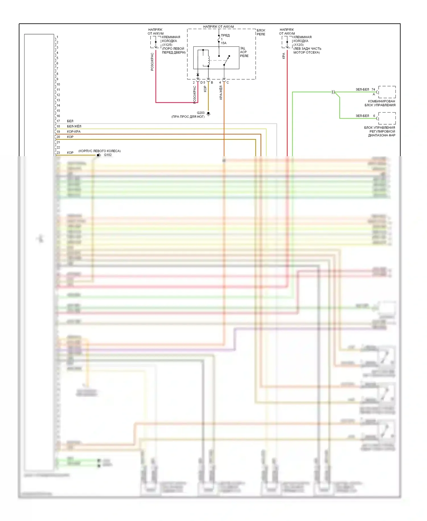 E-класс Mercedes-Benz W210/S210 (1995-1999): Электросхемы антиблокировочной системы abs, с контролем тяги (1 из 2) 
