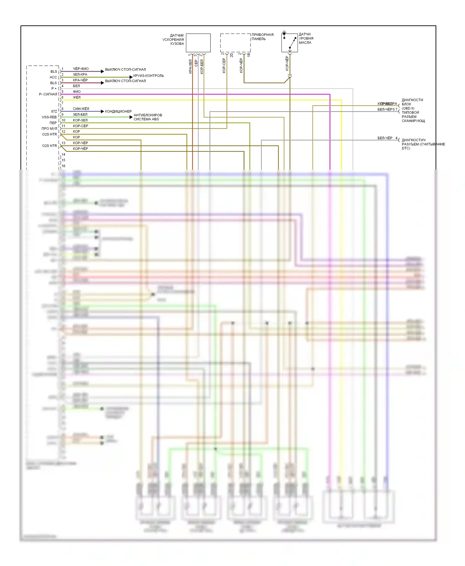 E-класс Mercedes-Benz W210/S210 (1995-1999): Электросхема двигателя 4.2ls (1 из 3) 