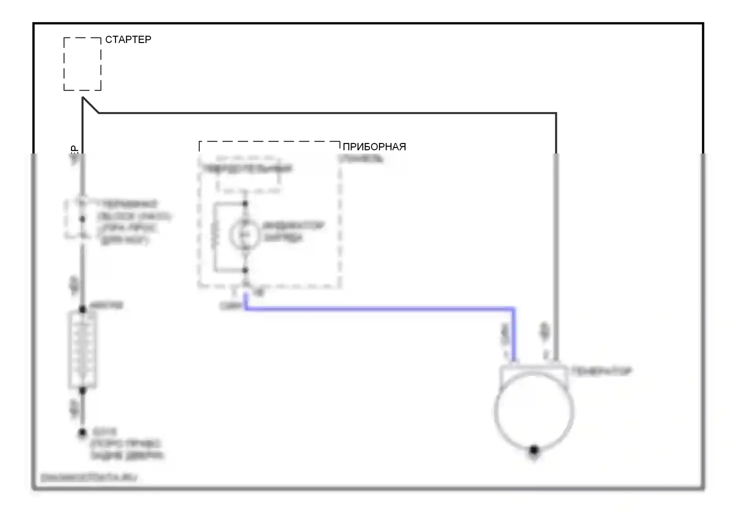 E-класс Mercedes-Benz W210/S210 (1995-1999): Электросхема генератора 