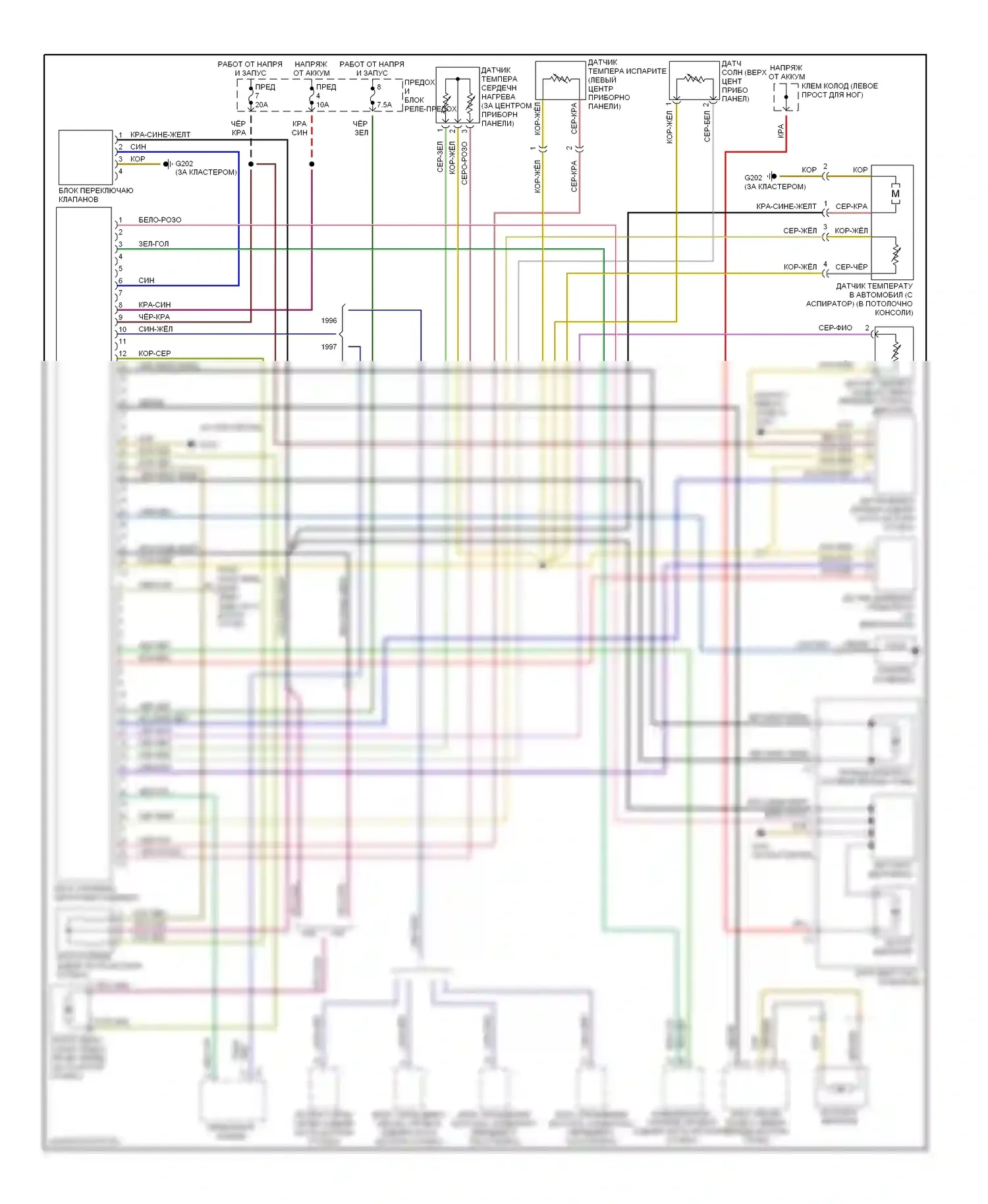E-класс AMG Mercedes-Benz W210/S210 (1996-1999): Электросхемы кондиционирования 