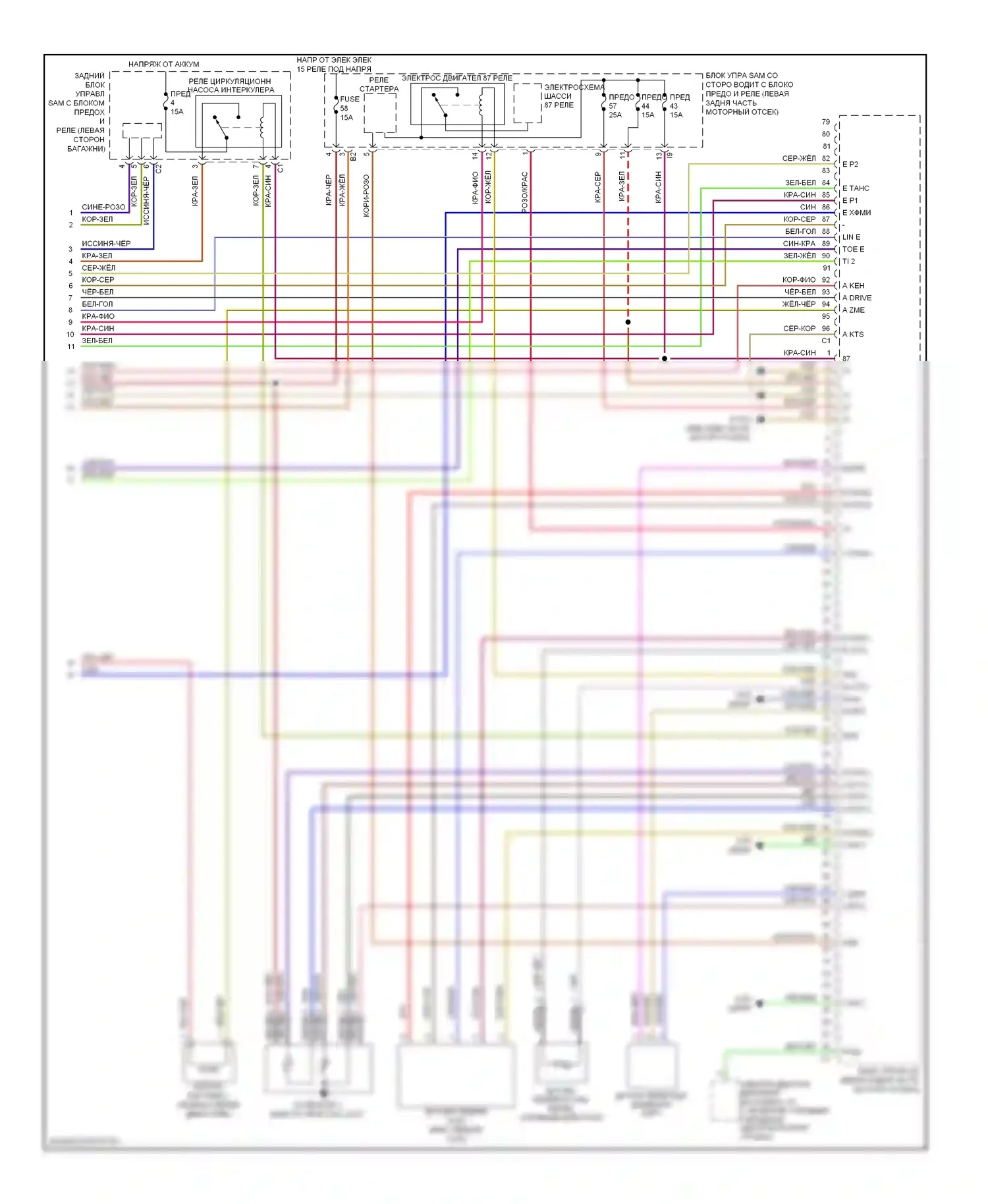 E-класс Mercedes-Benz W211/S211 рестайлинг (2006-2009): Электросхема двигателя 3.0л дизель (4 из 4) 
