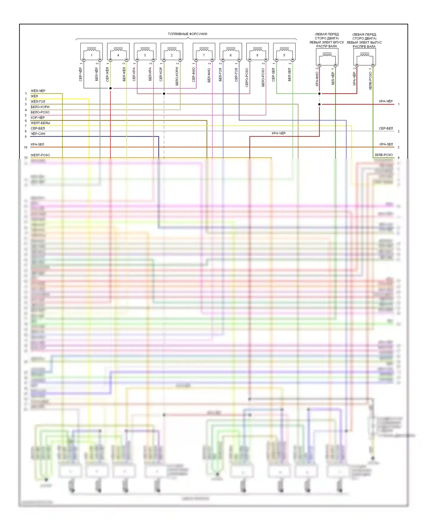 E-класс Mercedes-Benz W211/S211 рестайлинг (2006-2009): Электросхема двигателя 5.5l (2 из 5) 