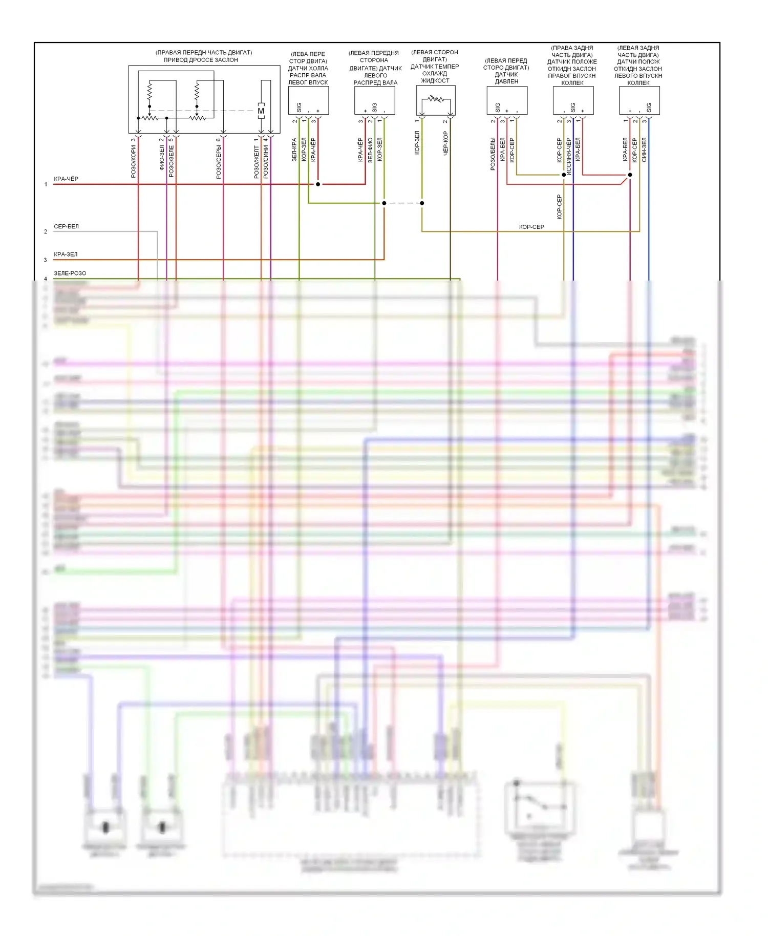 E-класс Mercedes-Benz W211/S211 рестайлинг (2006-2009): Электросхема двигателя 5.5л (3 из 5) 