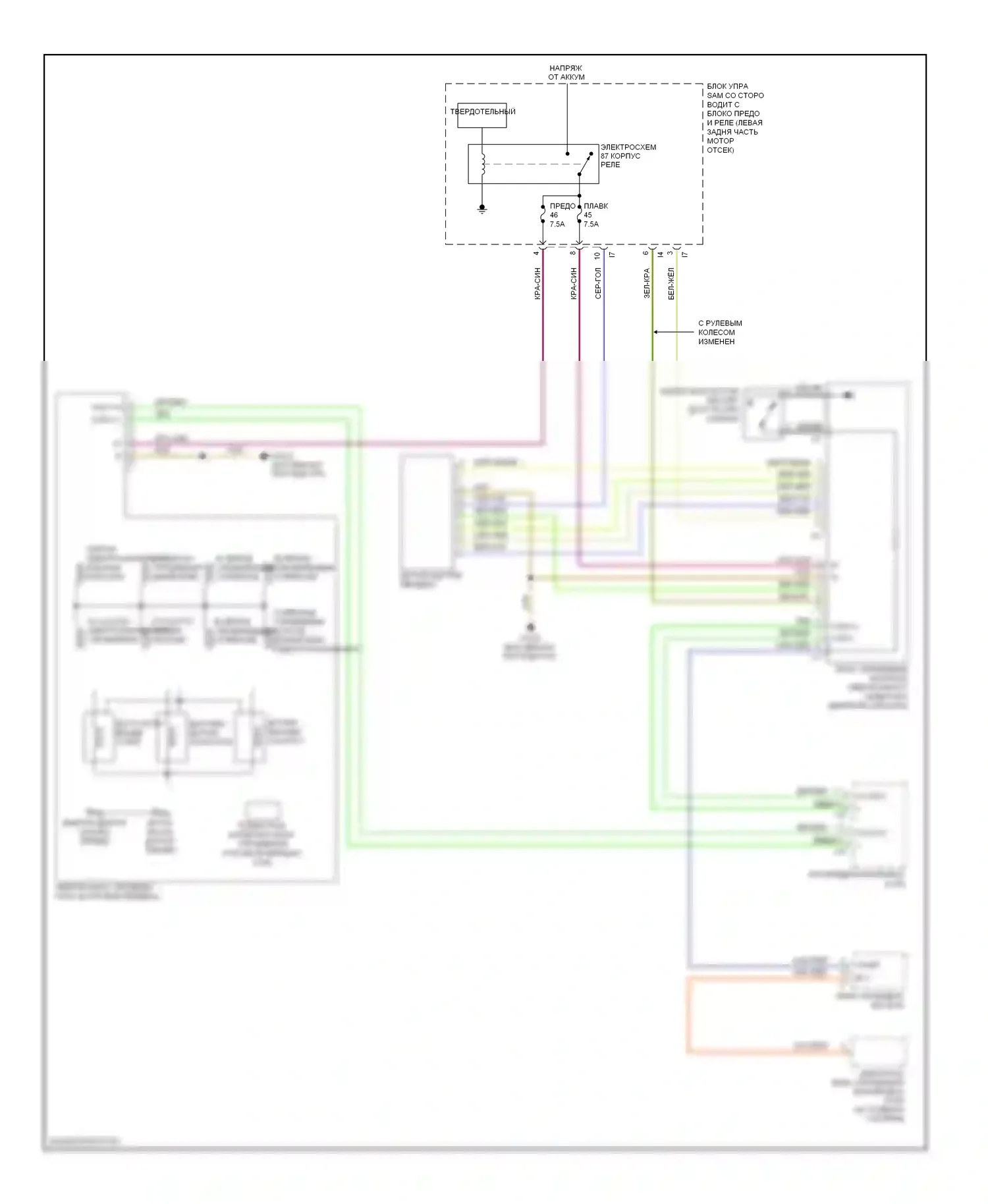 E-класс Mercedes-Benz W211/S211 рестайлинг (2006-2009): Электросхема коробки передач 
