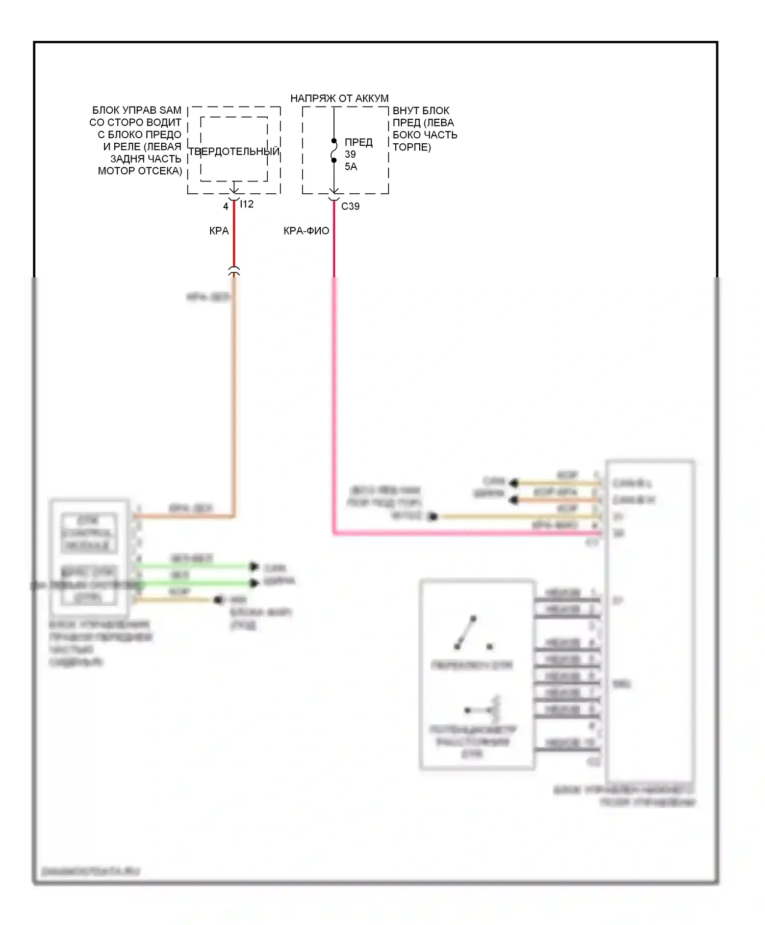 E-класс Mercedes-Benz W211/S211 рестайлинг (2006-2009): Электросхема электронного акселератора/круиз-контроля/контроля оборотов холостого хода 