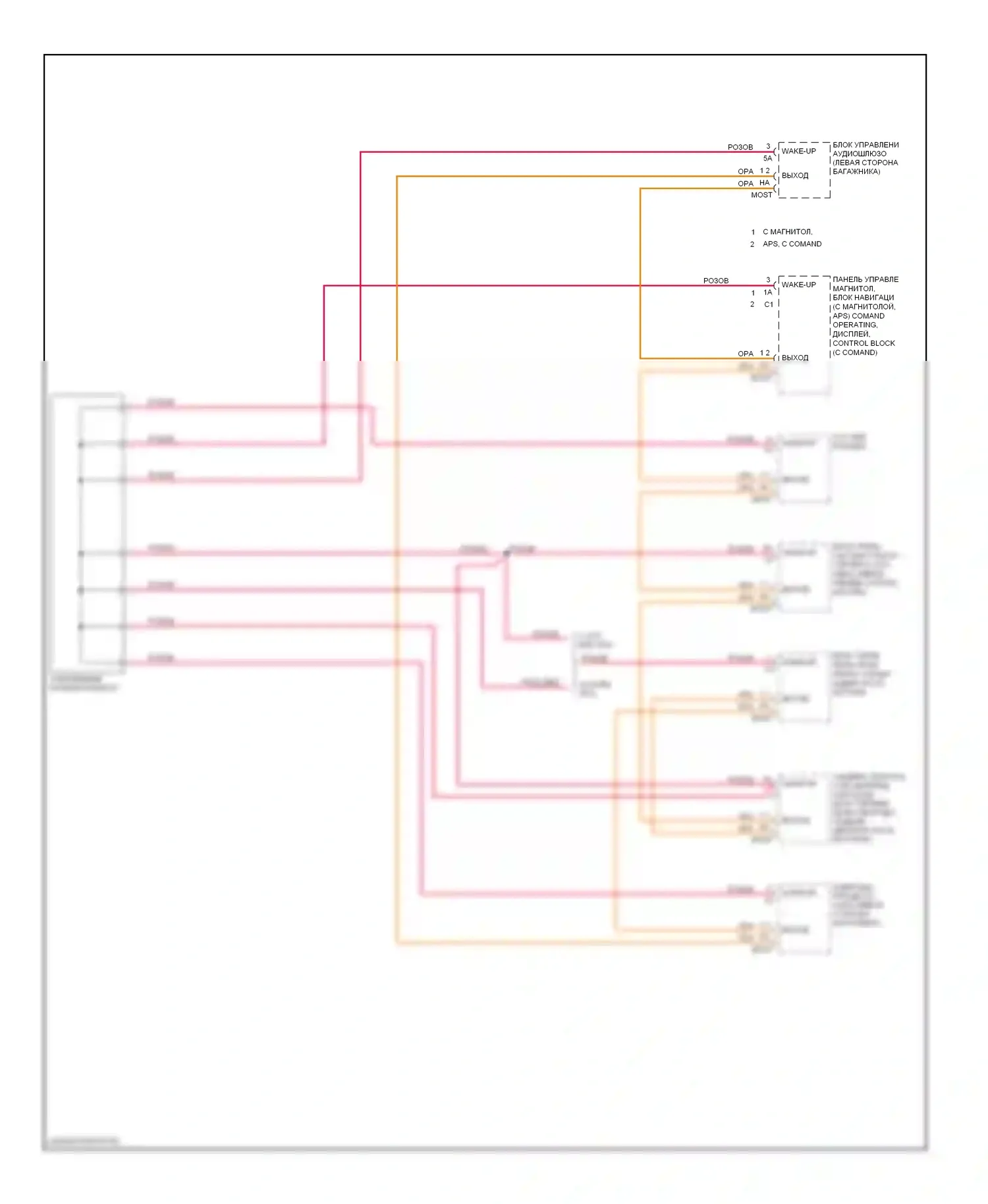 E-класс Mercedes-Benz W211/S211 рестайлинг (2006-2009): Большинство электросхем подключения шины данных 